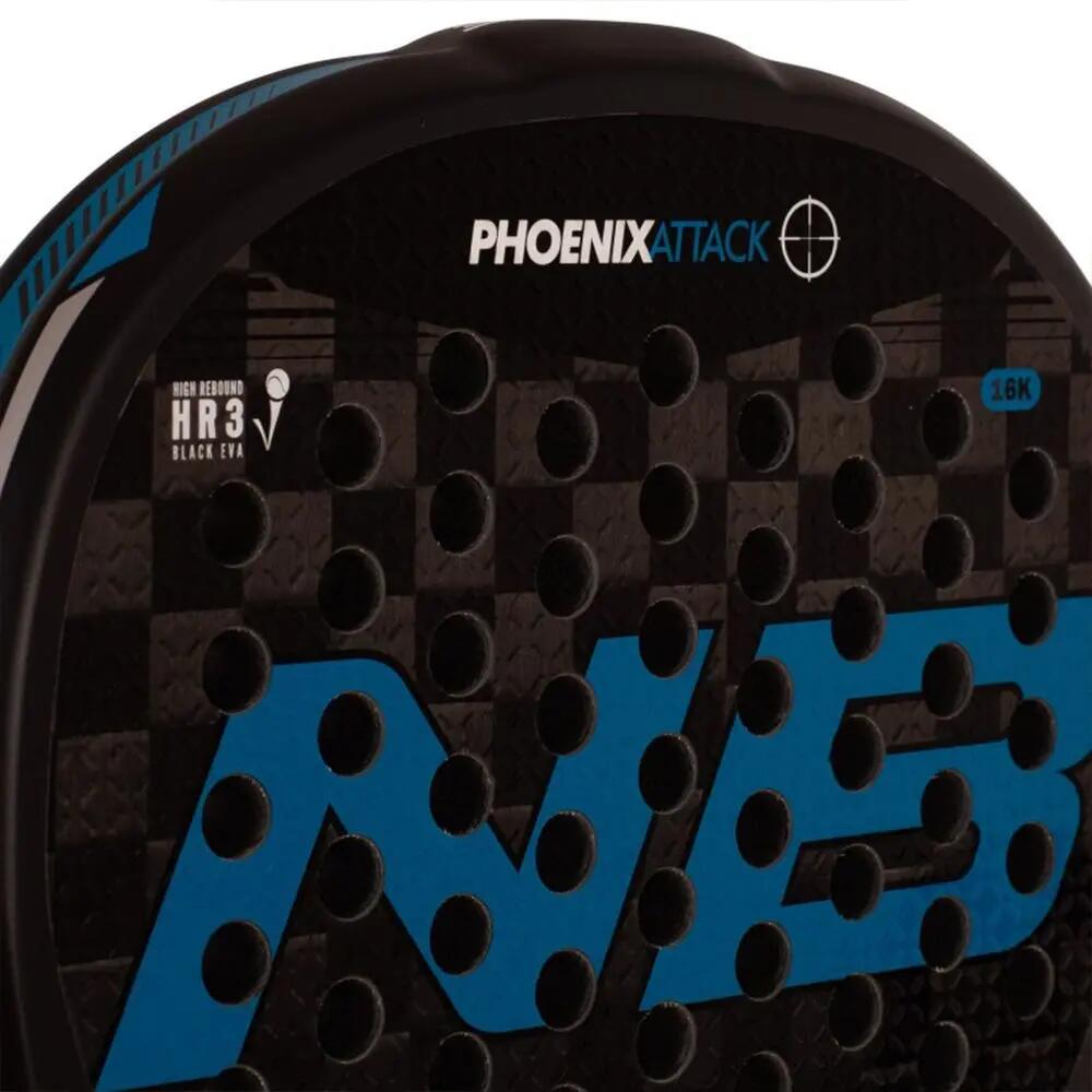 Enebe Phoenix Attack Semi-Pro Paddle Racket Silver 5/7
