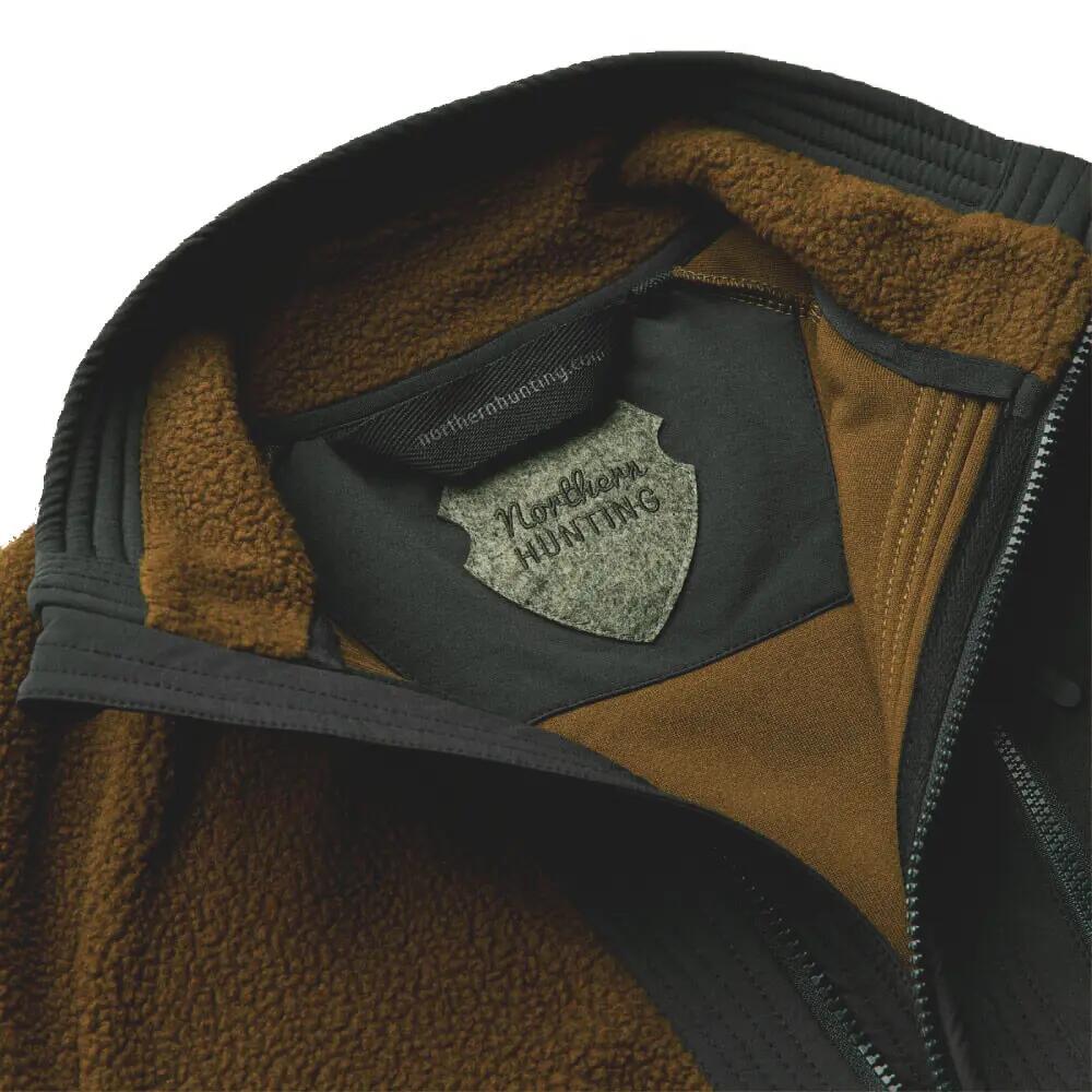 Damen - Jagdfleecejacke - Teddyjacke, elastisch - Randa - oliv 4/4