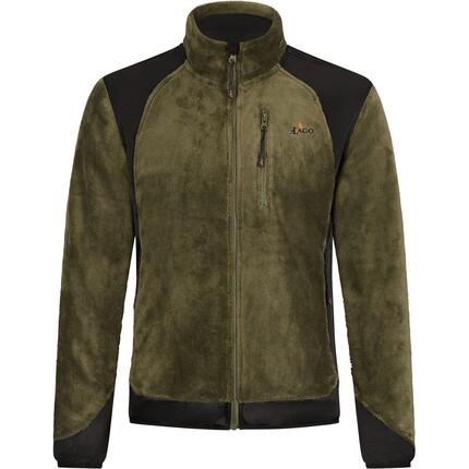 Herren - Outdoor-Fleecejacke - Micropile-Fleece, Softshell - Oliv/Schwarz
