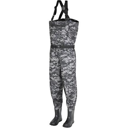 Wathose - Bootfoot, atmungsaktiv, wasserdicht - Camorush - Grey Camo, 40/41