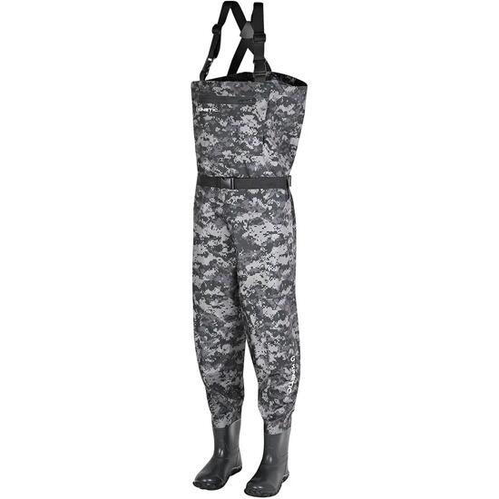 Wathose - Bootfoot, atmungsaktiv, wasserdicht - Camorush - Grey Camo, 40/41