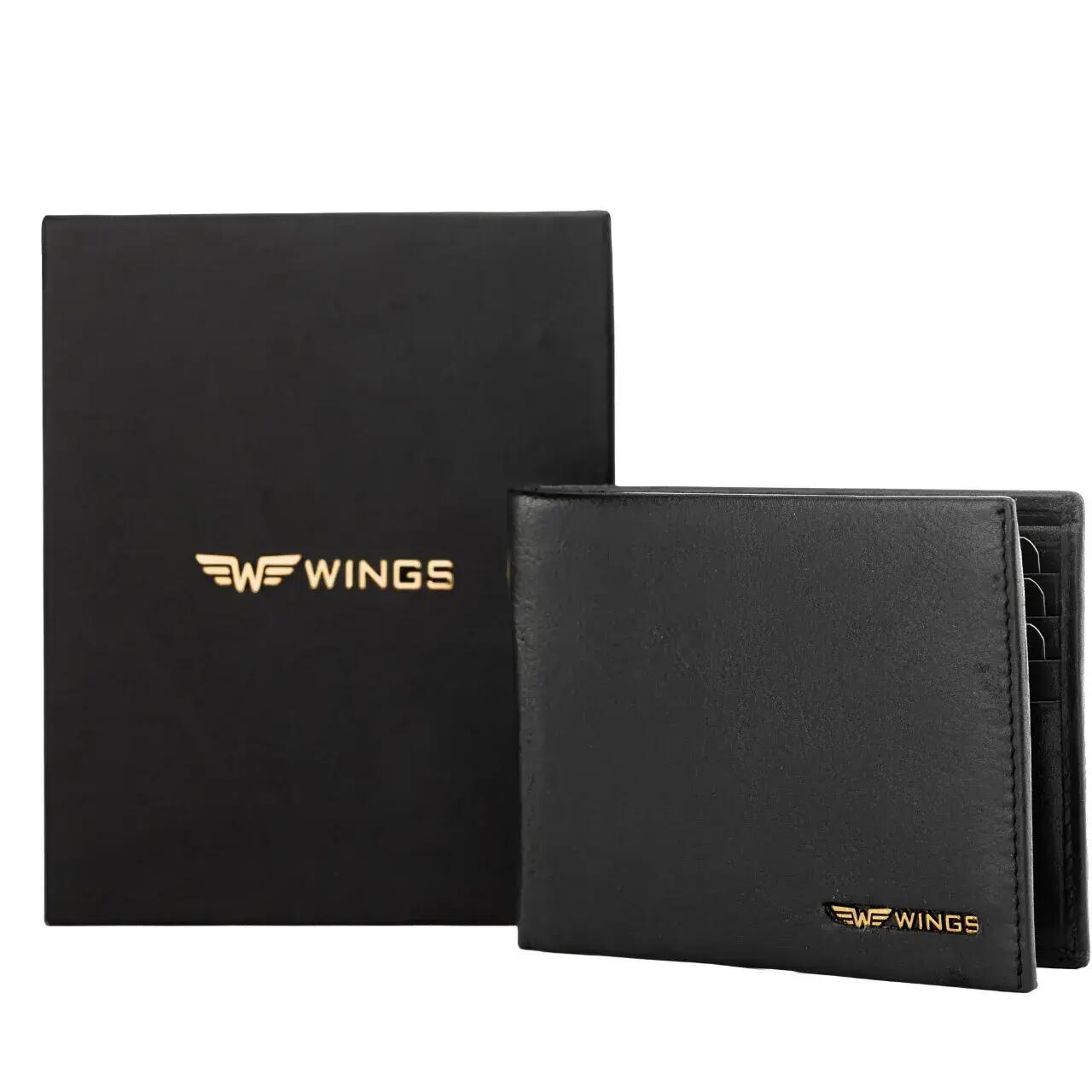 Herren - Portemonnaie - RFID-Schutz, 12 KartenfÃ¤cher - WINGS - schwarz 6/6