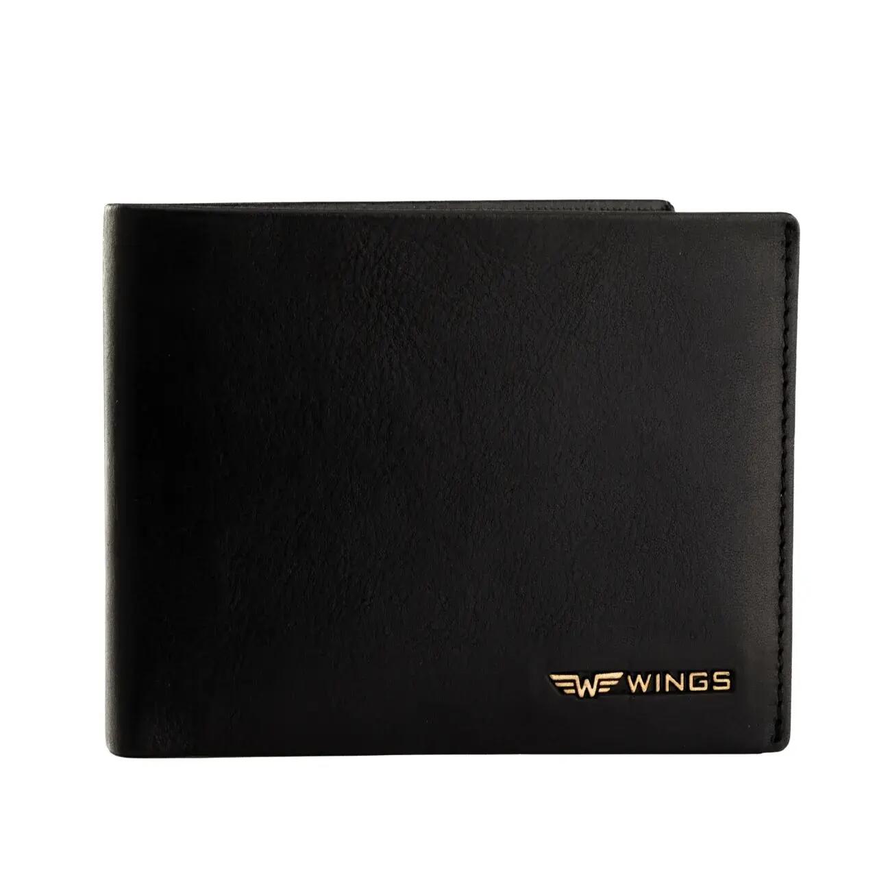 Herren - Portemonnaie - RFID-Schutz, 12 KartenfÃ¤cher - WINGS - schwarz 5/6