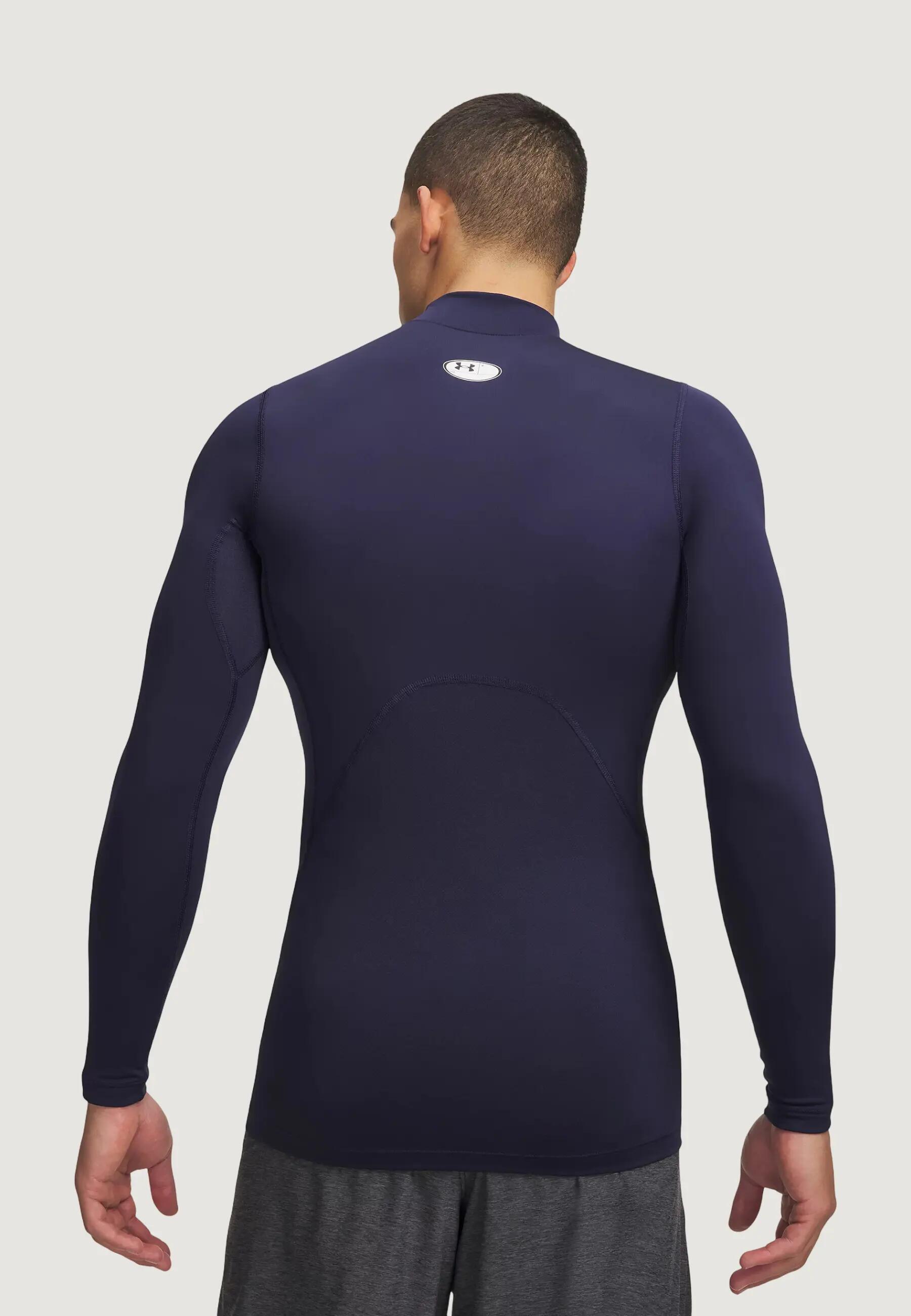 Maillot de compression à manches longues Under Armour ColdGear Mock Bleu marine 3/5