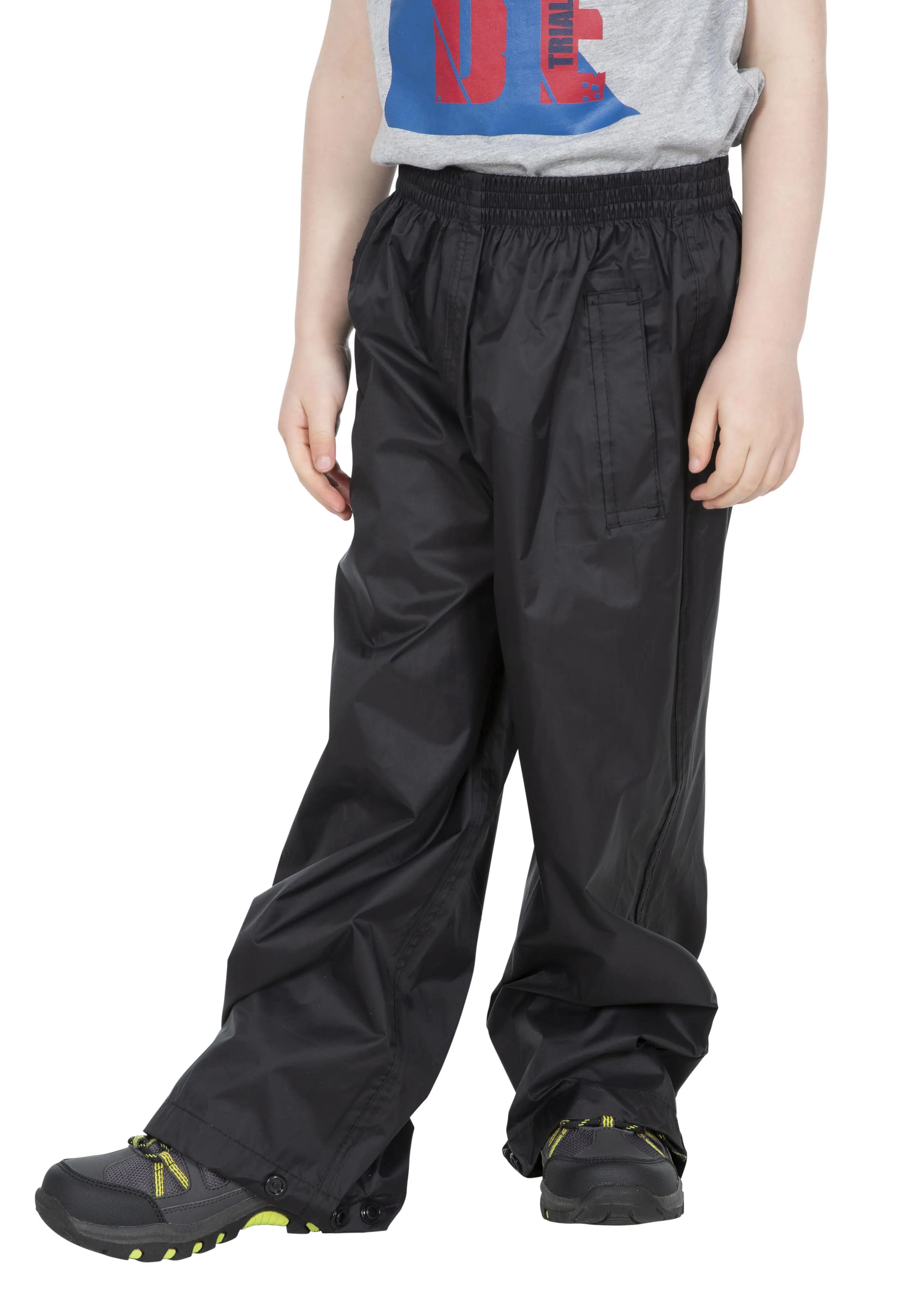 Trespass Qikpac Pant - Unisex Kids Packaway Trs Zwart 9/10 5/6