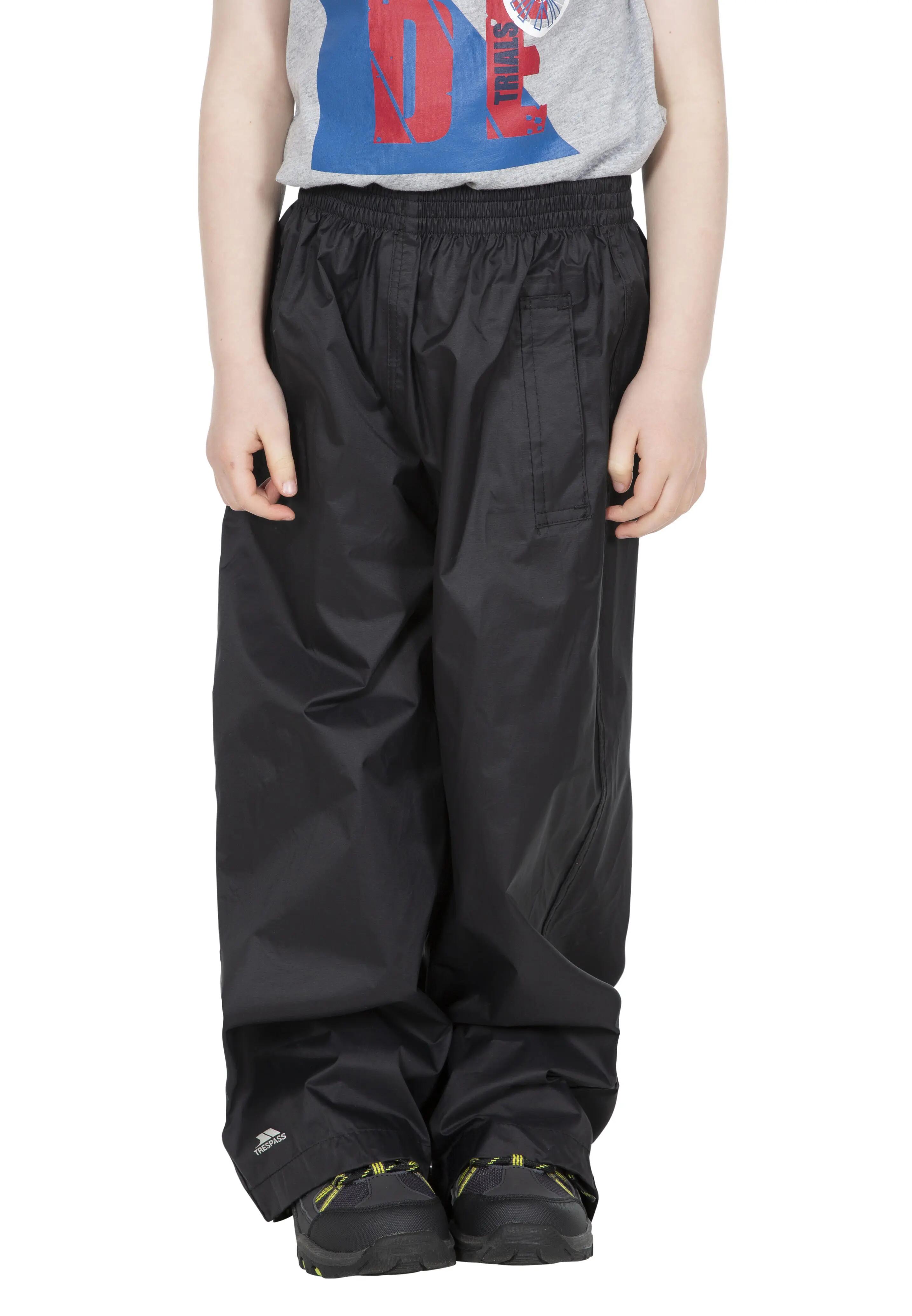 Trespass Qikpac Pant - Unisex Kids Packaway Trs Zwart 9/10 4/6