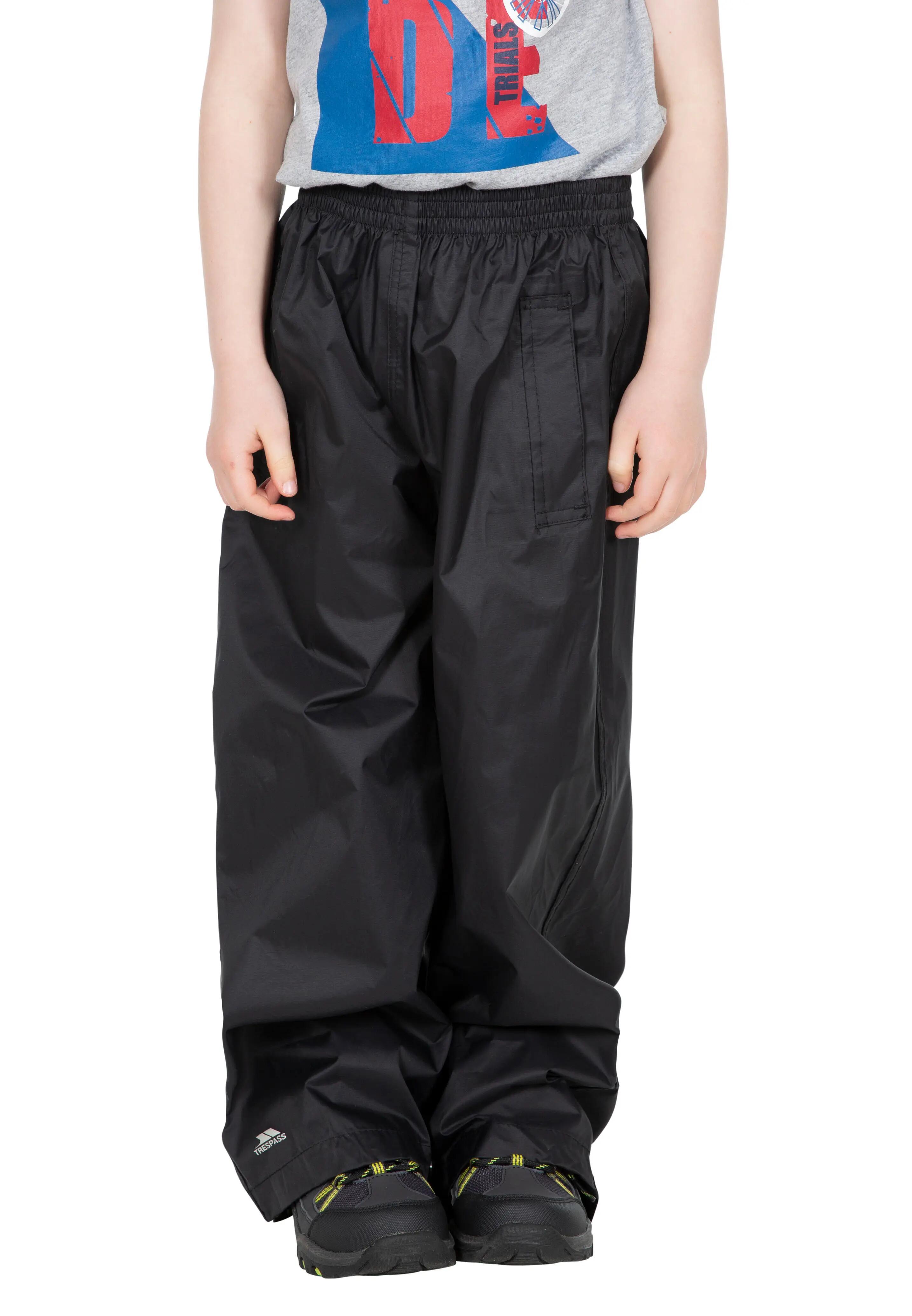Trespass Qikpac Pant - Unisex Kids Packaway Trs Zwart 9/10 4/7