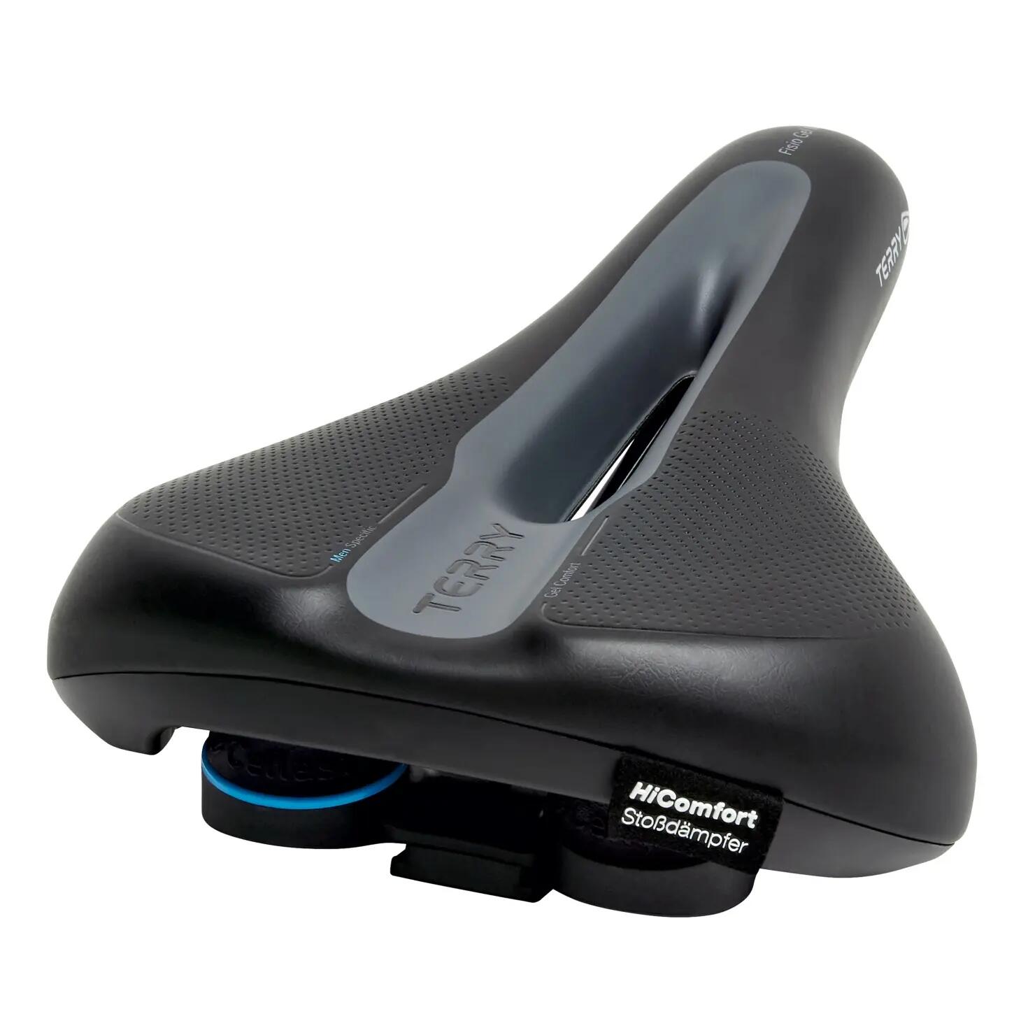 Sillín de bicicleta Fisio Flex Max gel hombre negro 4/7