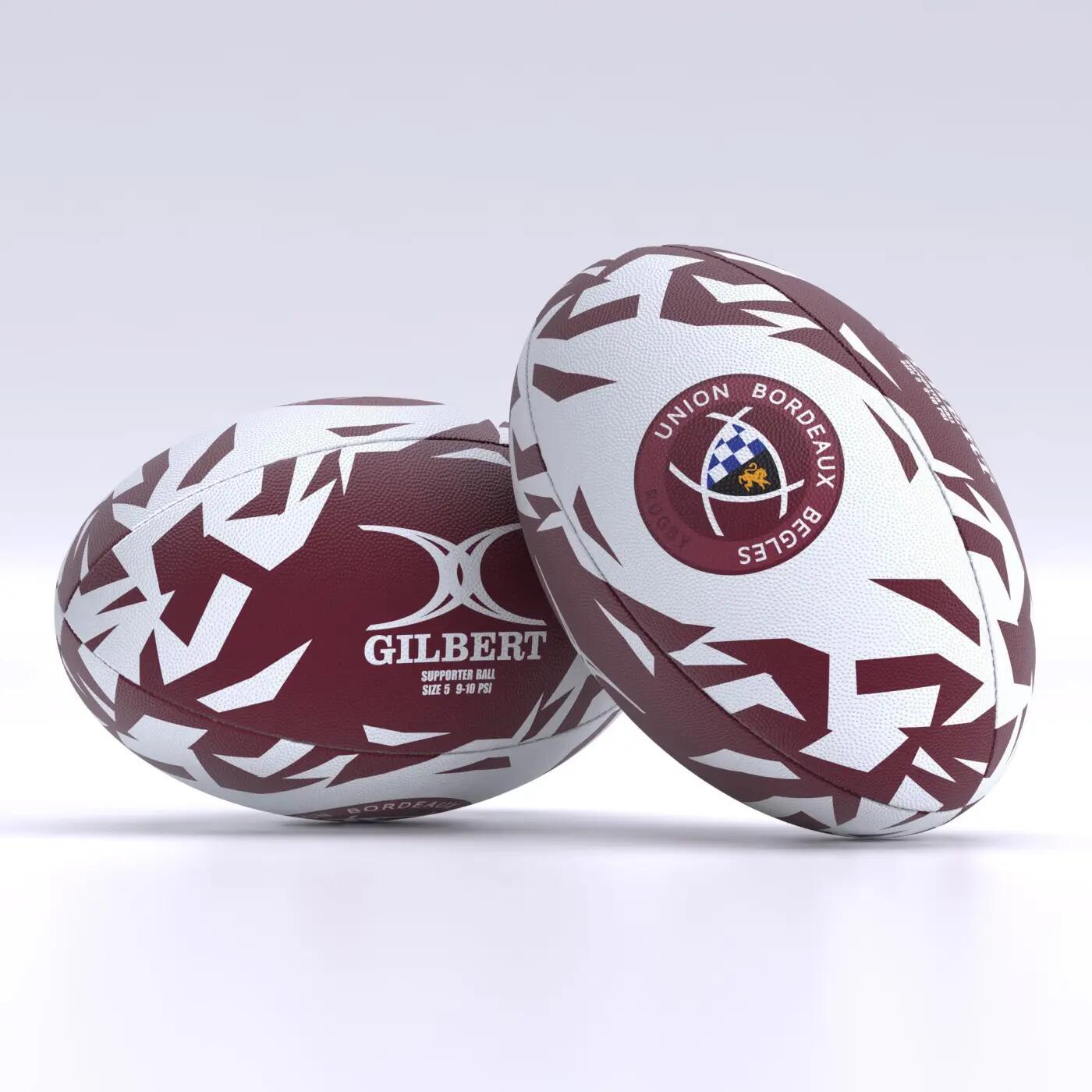 Ballon de rugby Supporter Union Bordeaux Bègles Gilbert - Taille 5 2/3