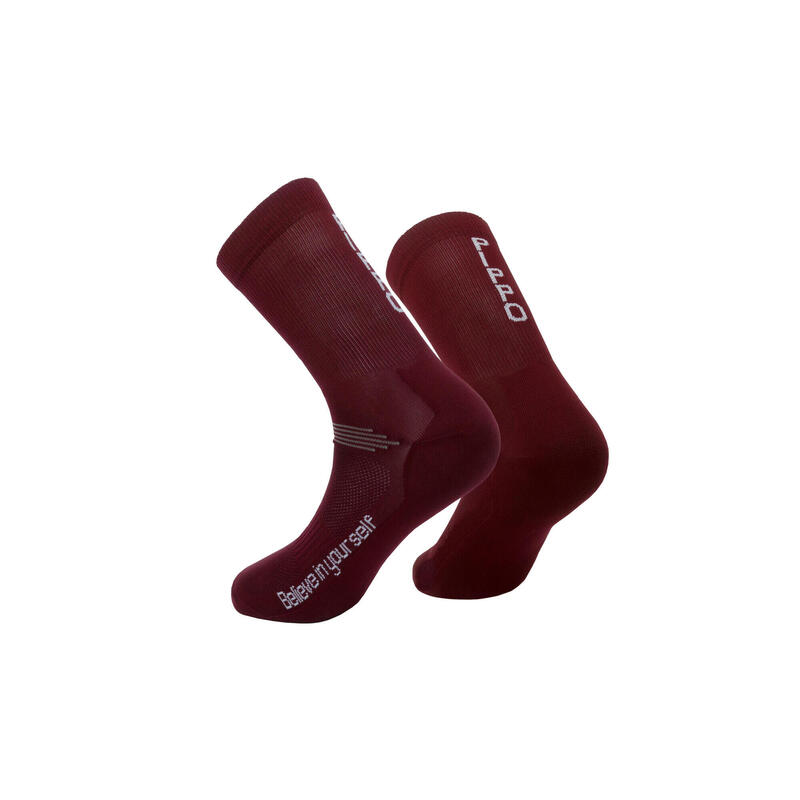 PIPPO Amsterdam Rennrad Socken Bordeaux Rot