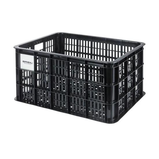 Caisse de vélo Basil L - Grande - 40 litres - Noir