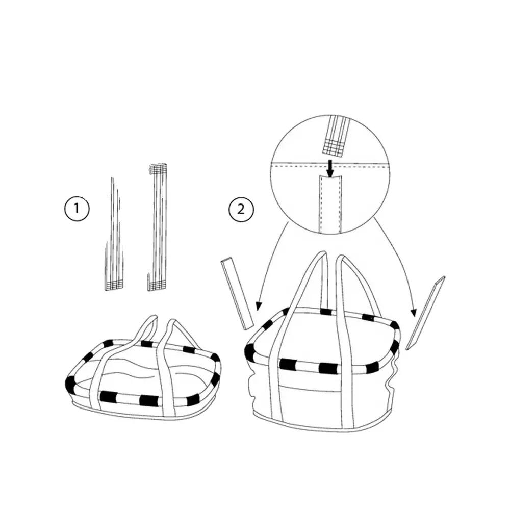 Cestino/borsa per bicicletta KLICKfix Bikebasket Reisenthel happy flowers 28x26x 4/4