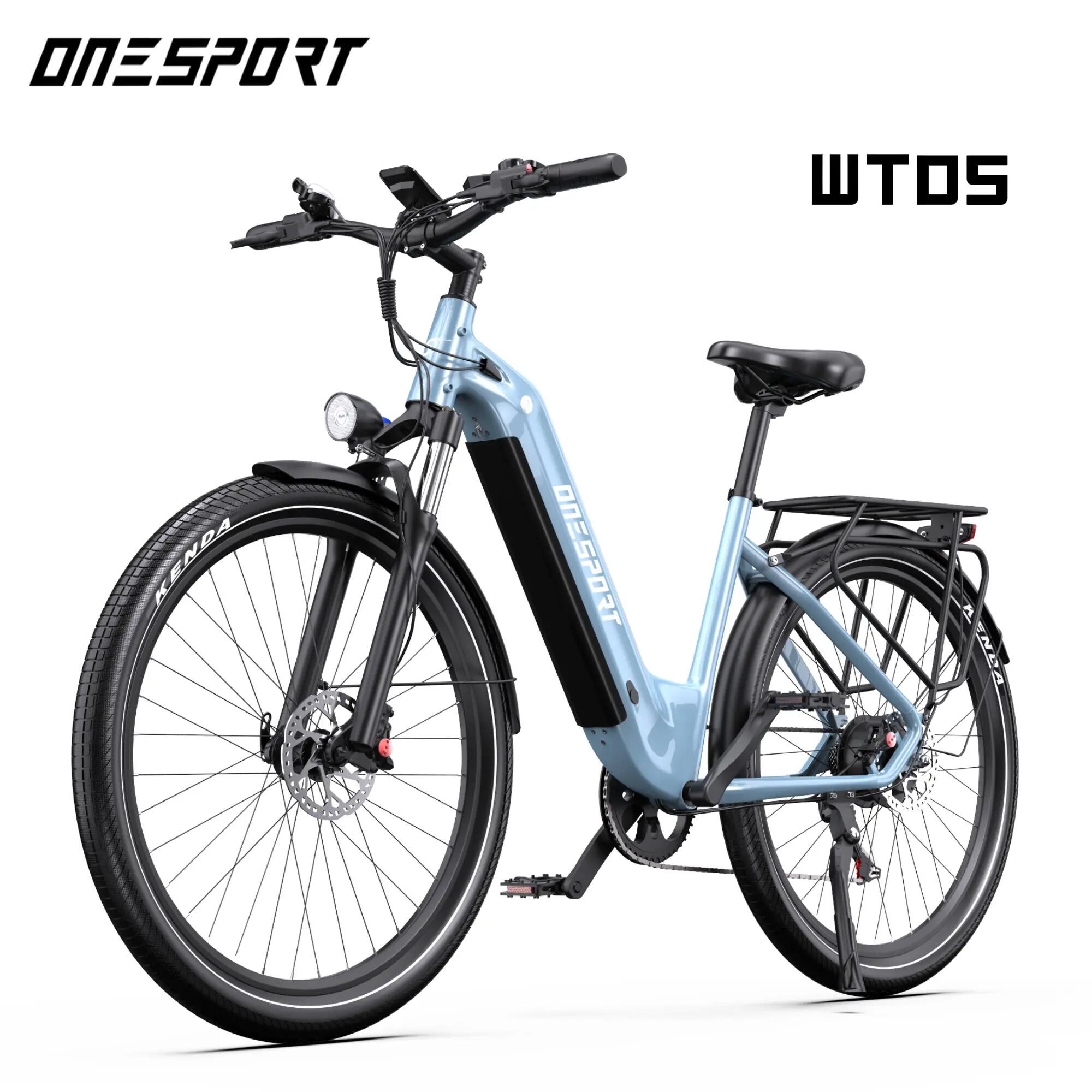 Vélo électrique urbain ONESPORT WT05, batterie 36V 18,2Ah, pneus 27,5 pouces 1/12