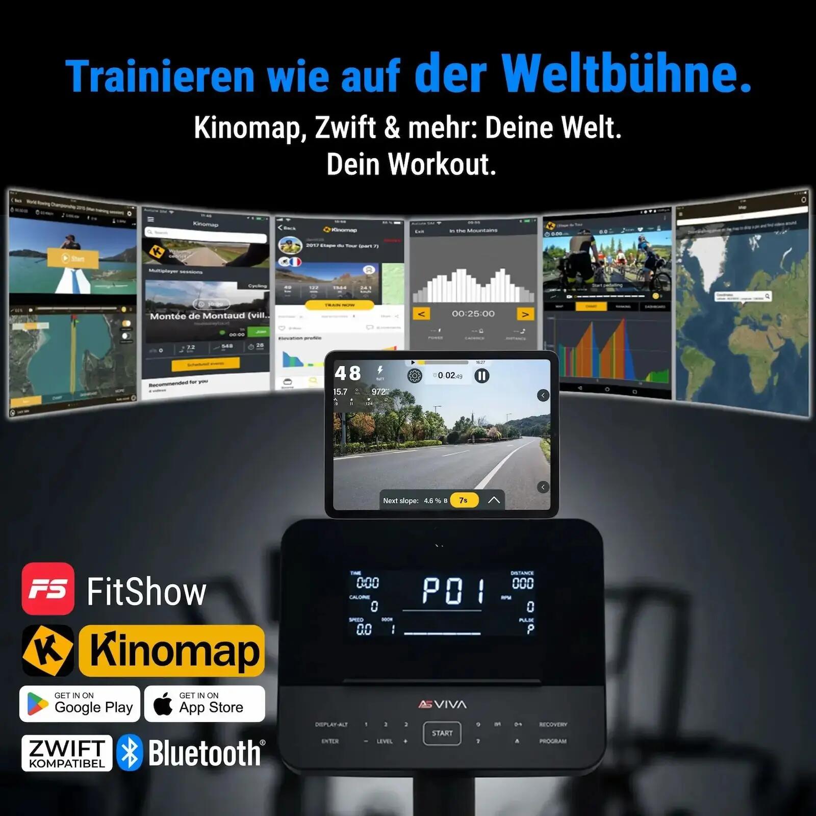 AsVIVA R7 Liegeergometer mit Armtrainer 9/13