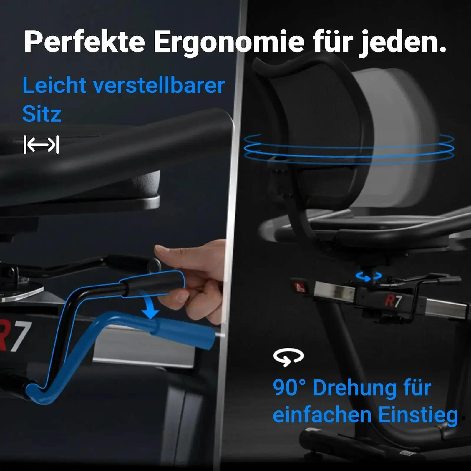 AsVIVA R7 Liegeergometer mit Armtrainer 11/13