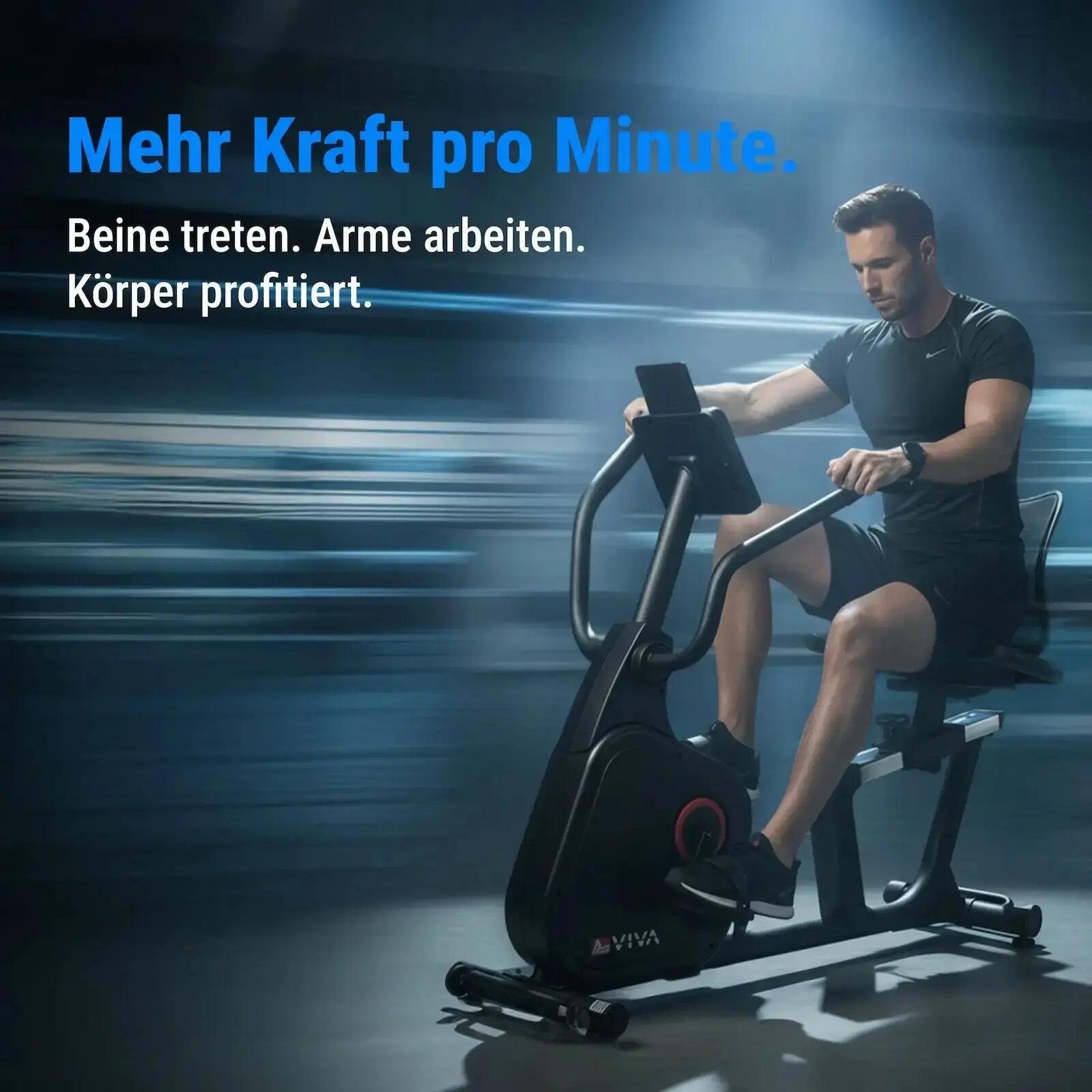 AsVIVA R7 Liegeergometer mit Armtrainer 10/13