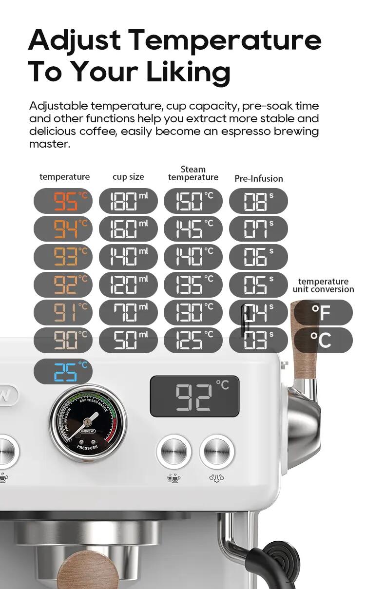 HiBREW H10 Plus poloautomatický kávovar na espresso, 20 bar 5/15