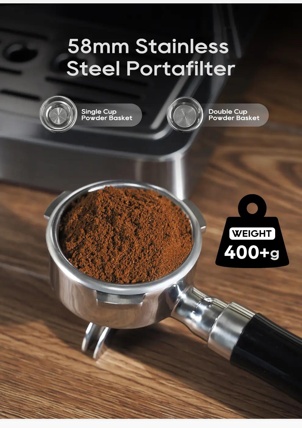 HiBREW H10A poloautomatický kávovar na espresso, 20 bar 13/15