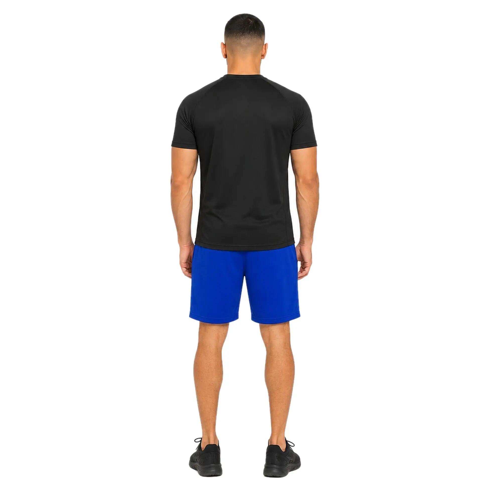 Bermuda running con tasche e vita elastica azzurro 3/4