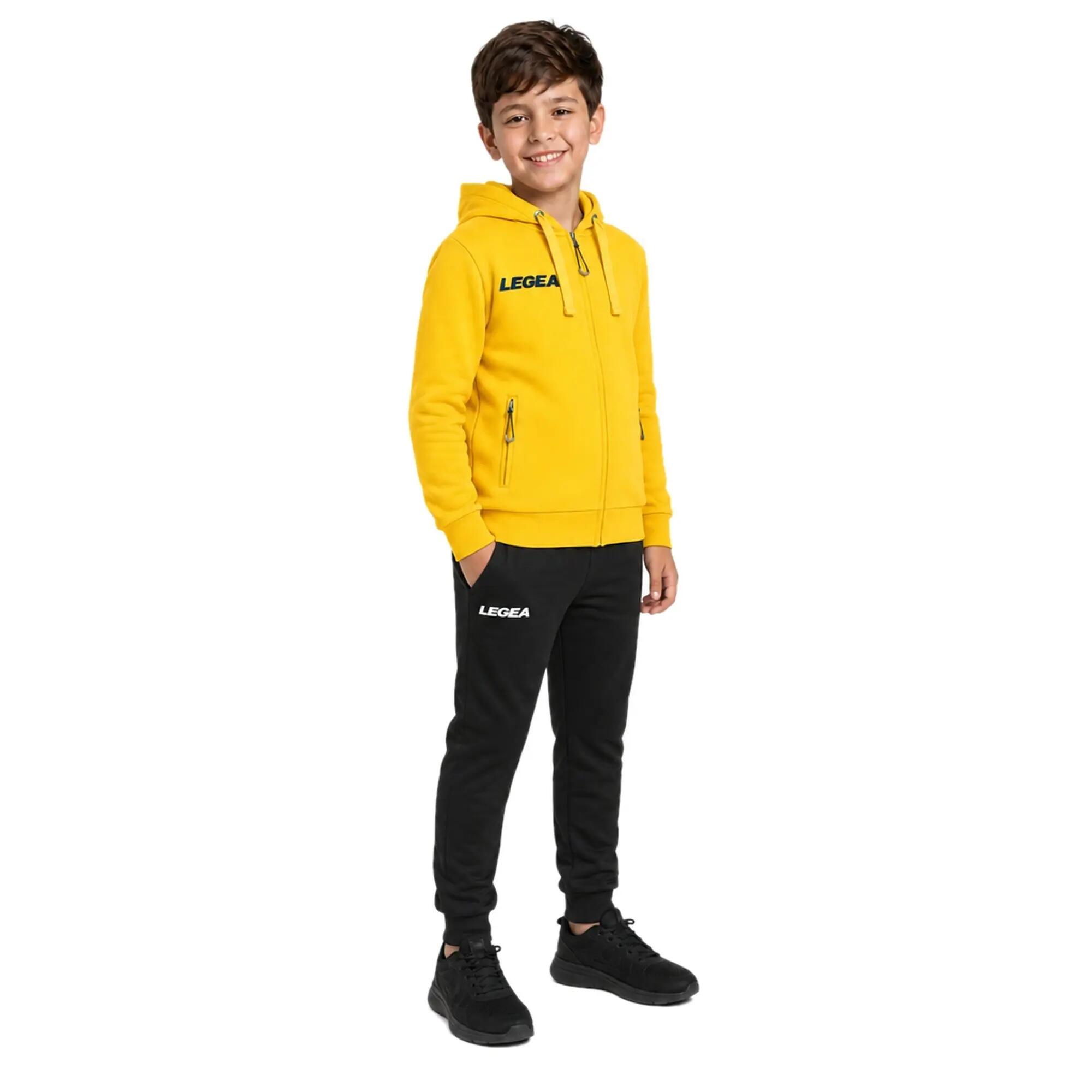 Felpa Sarajevo Junior Full Zip per allenamento running giallo 4/6