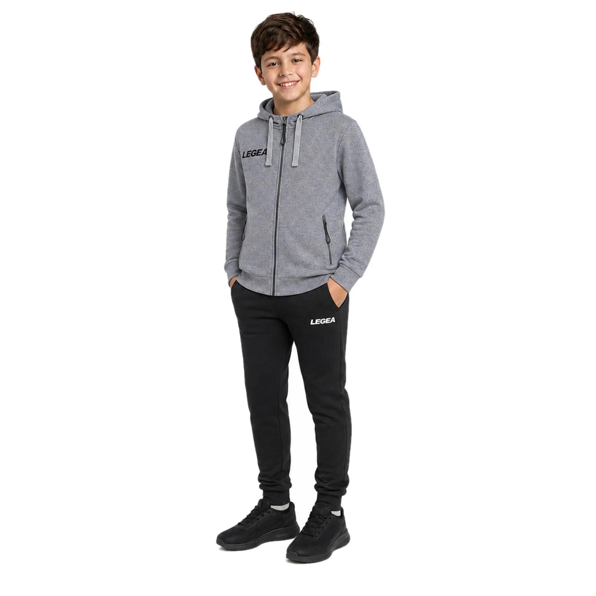 Fille Course Vêtement Sweat à Capuche Sarajevo Junior Gris Mélangé 4/6