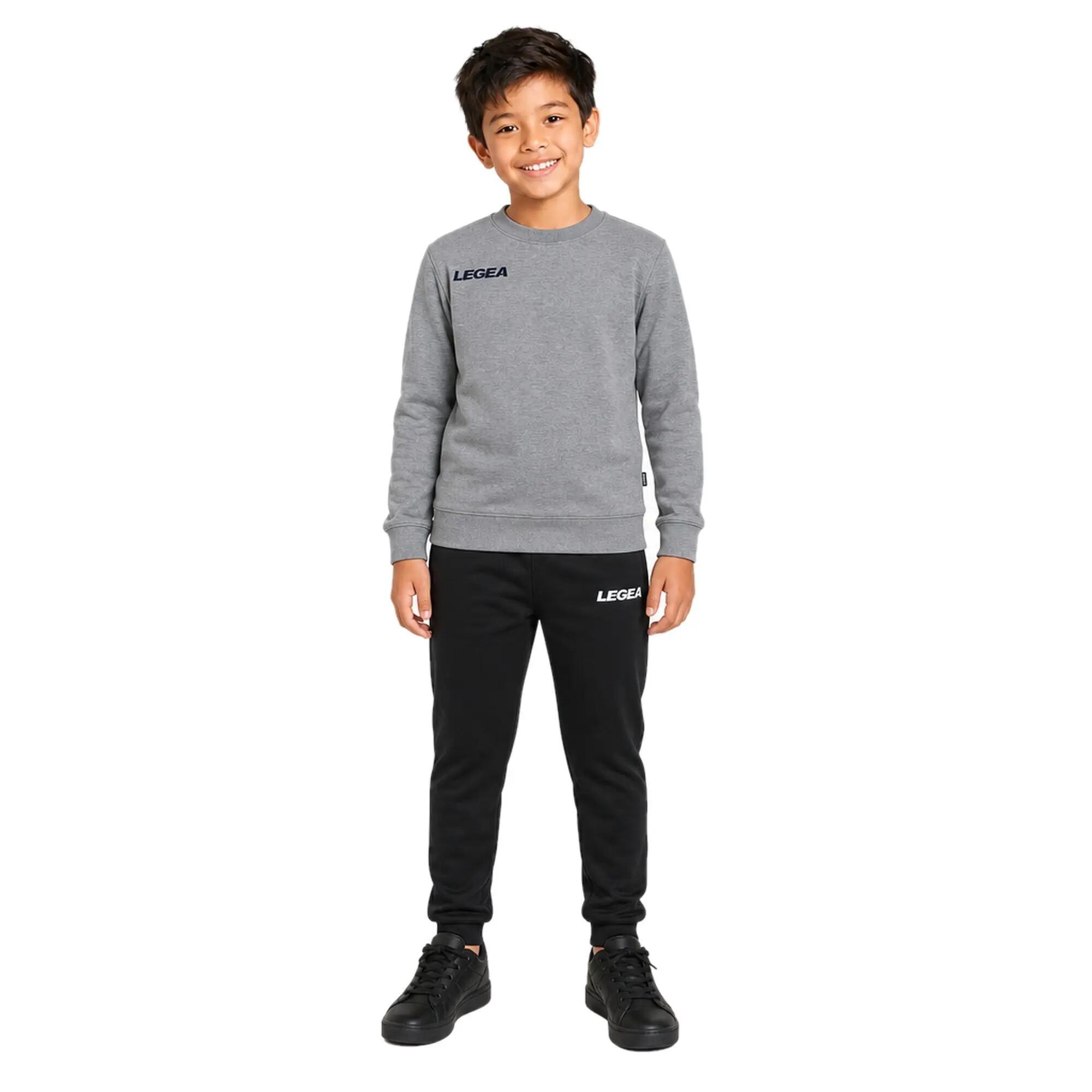 Junior Kapuzenpullover Grau Melange 2/4