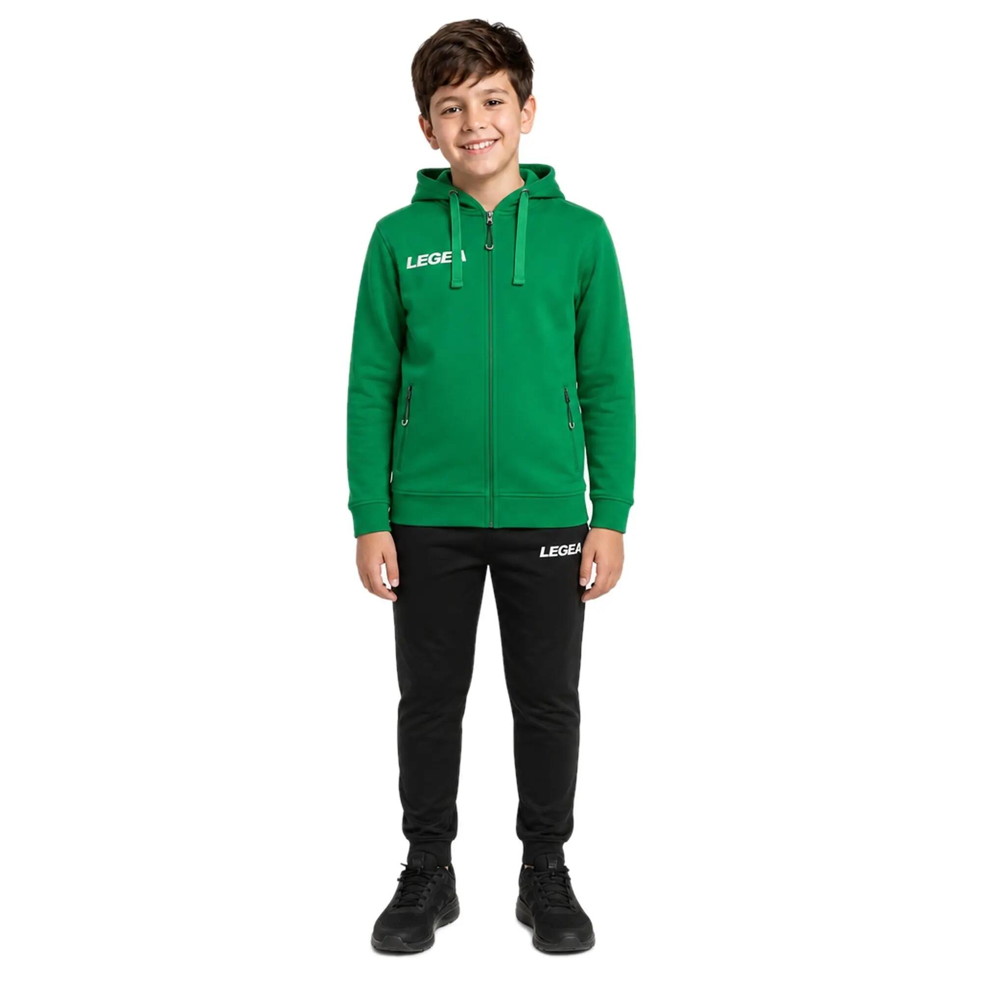 Sudadera Junior Sarajevo Full Zip para entrenamiento running verde 2/6