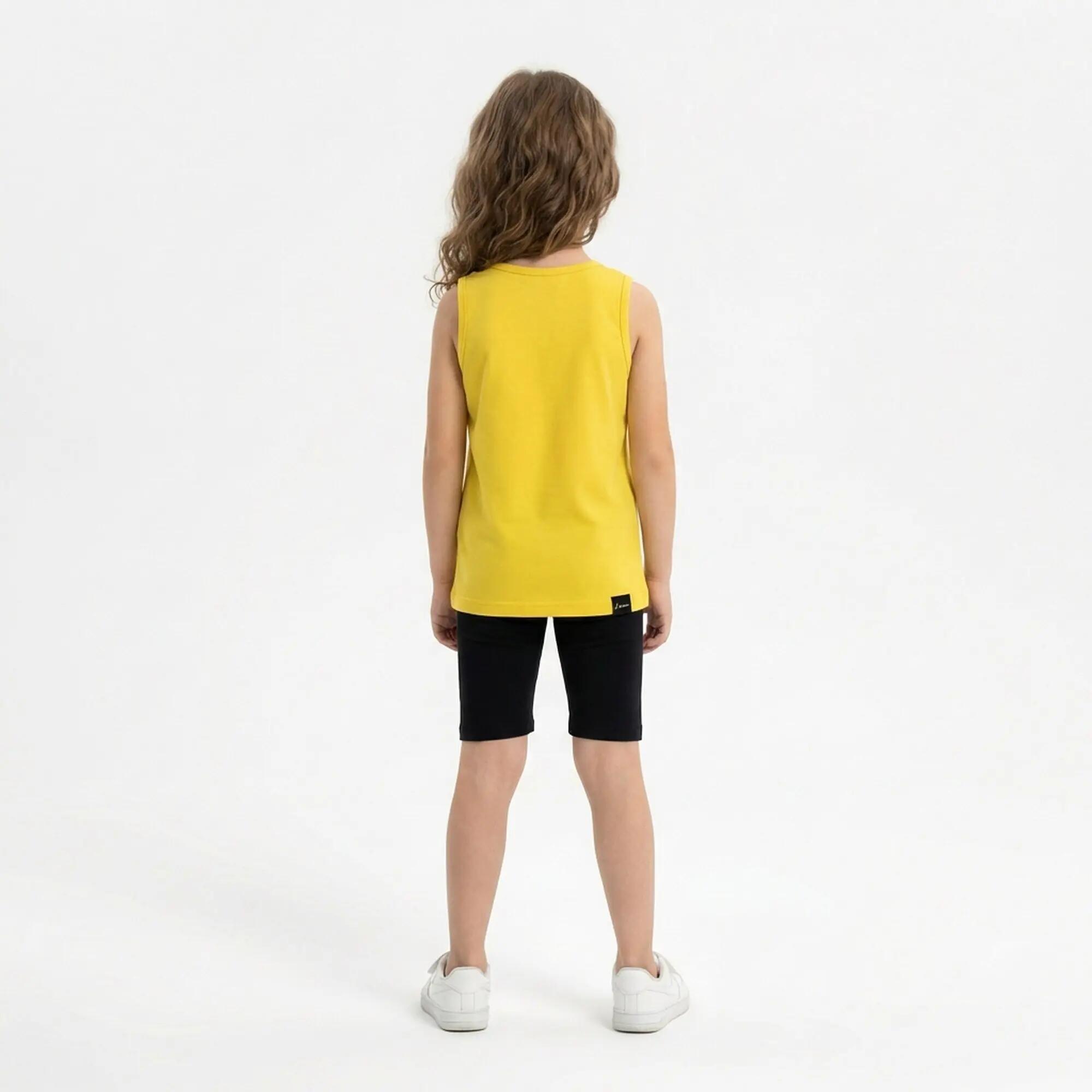 Femme Fitness Débardeur Coton Jaune 3/7