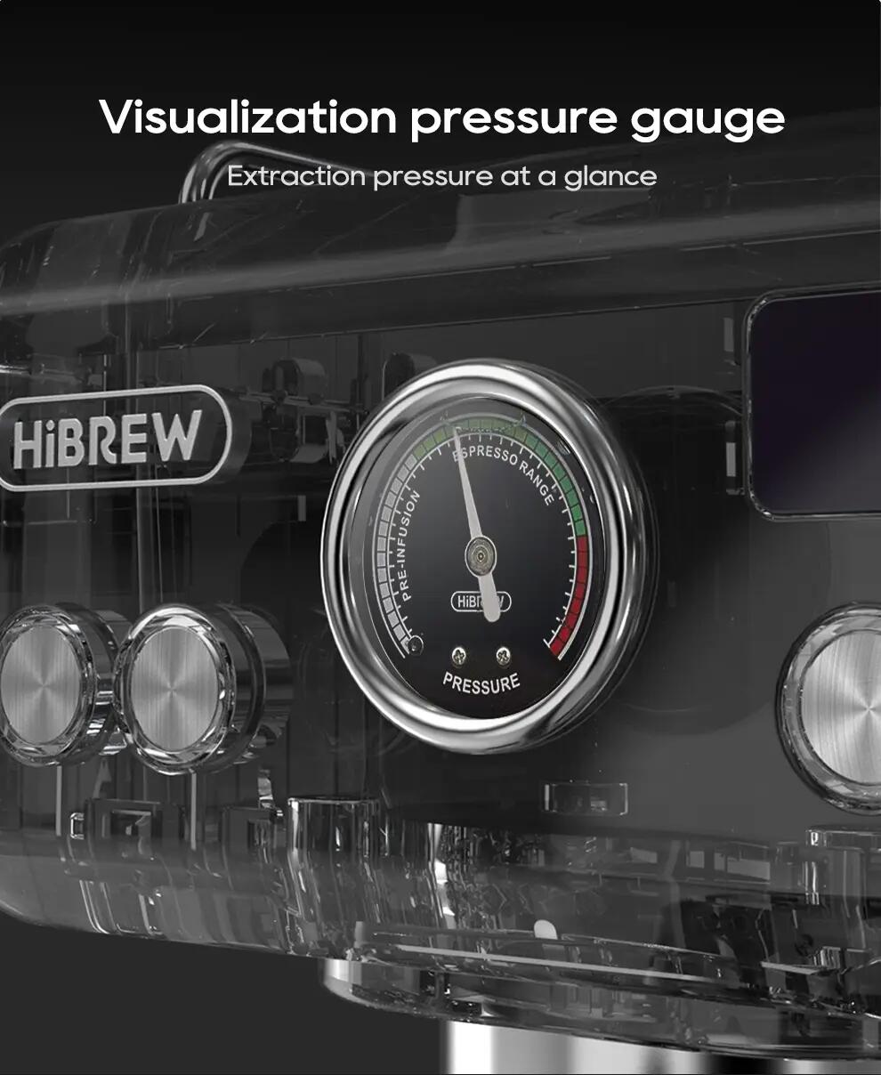 HiBREW H10A poloautomatický kávovar na espresso, 20 bar 9/15