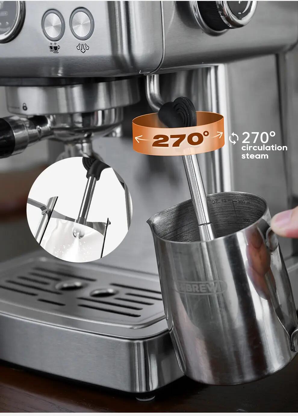 HiBREW H10A poloautomatický kávovar na espresso, 20 bar 15/15