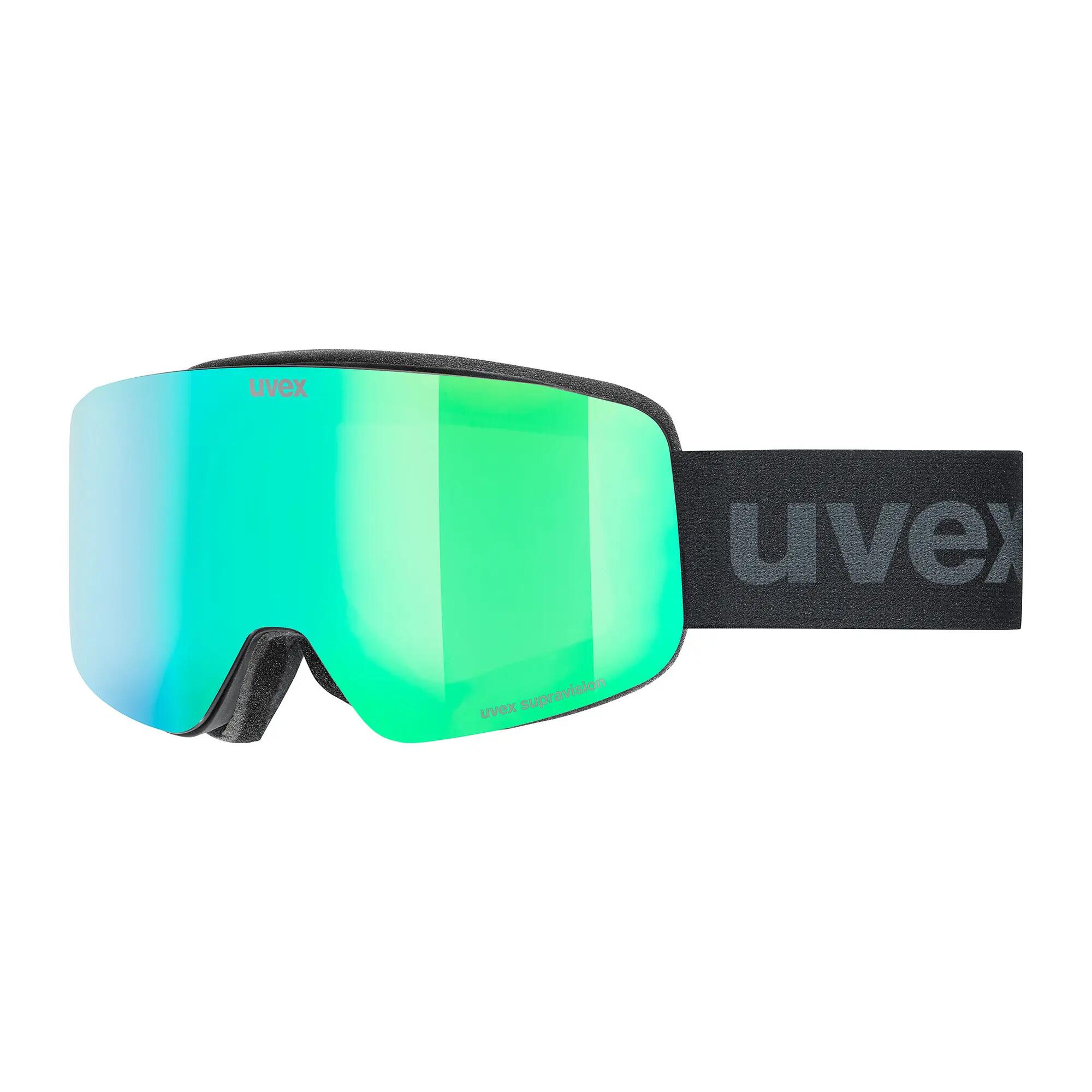 Masque uvex pwdr FM black matt dl/green-clear 5/5