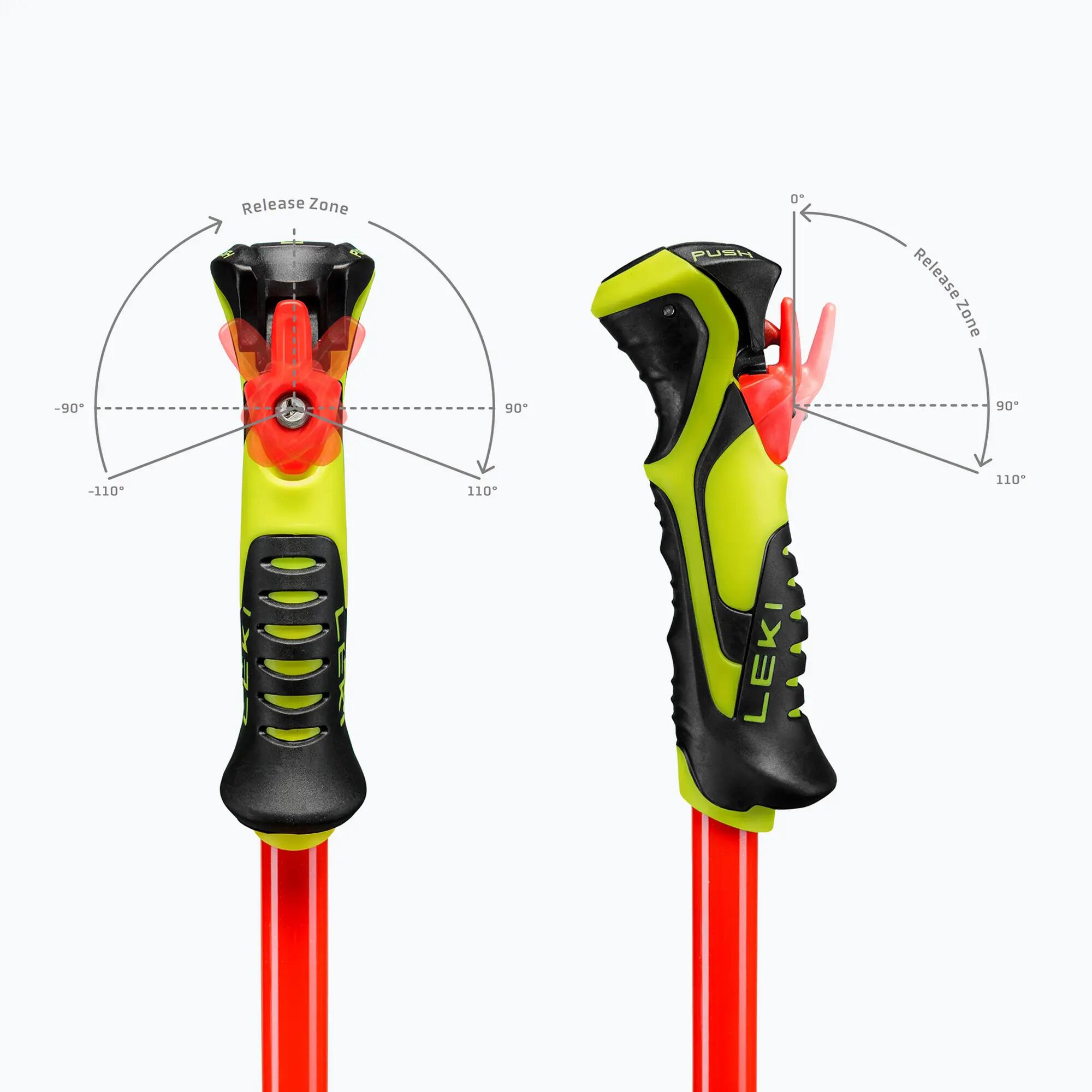 Leki WCR Evo Lite SL TR Junior bastoncini da sci da slalom rosso-viola-giallo 7/7