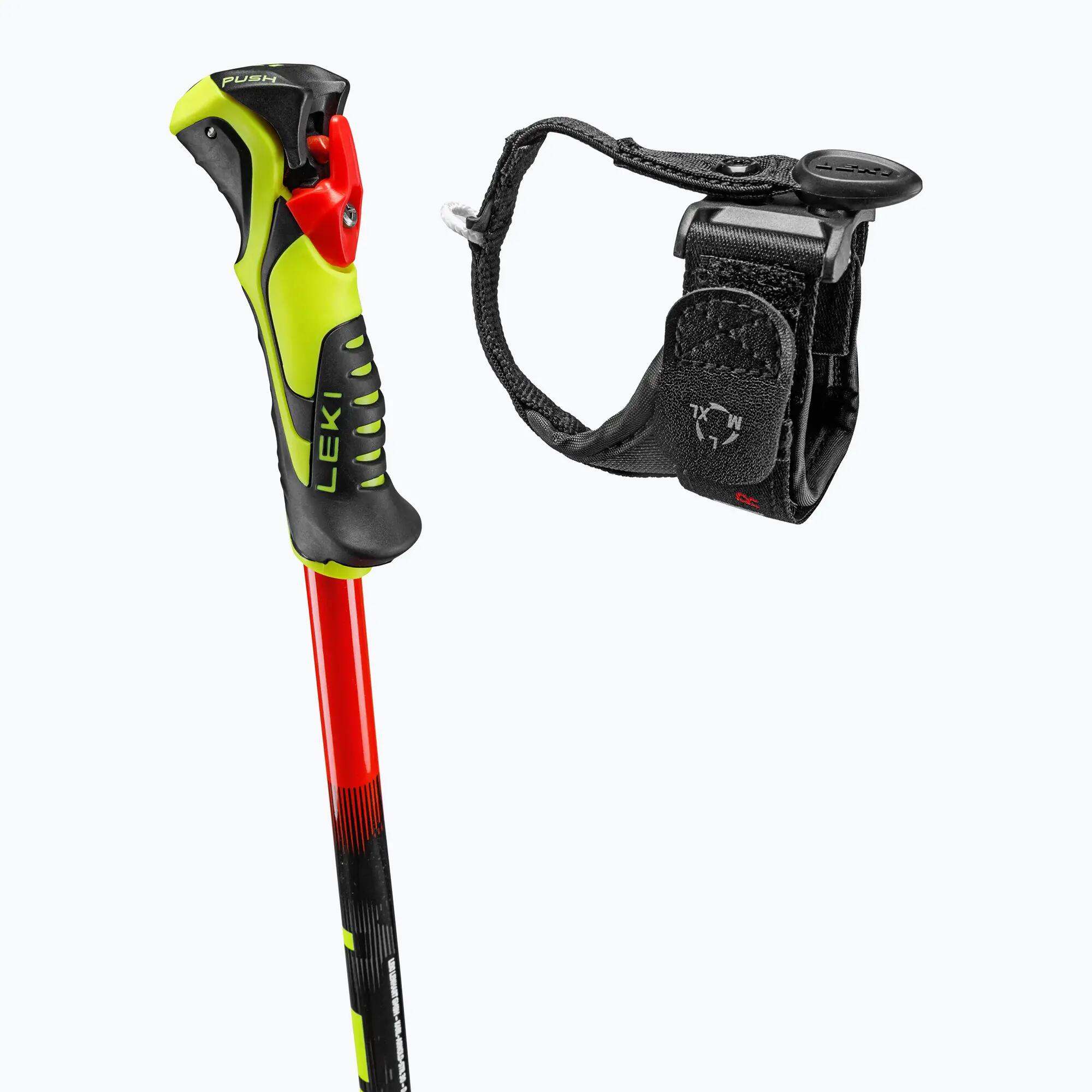 Leki WCR Evo Lite SL TR Junior bastoncini da sci da slalom rosso-viola-giallo 4/7