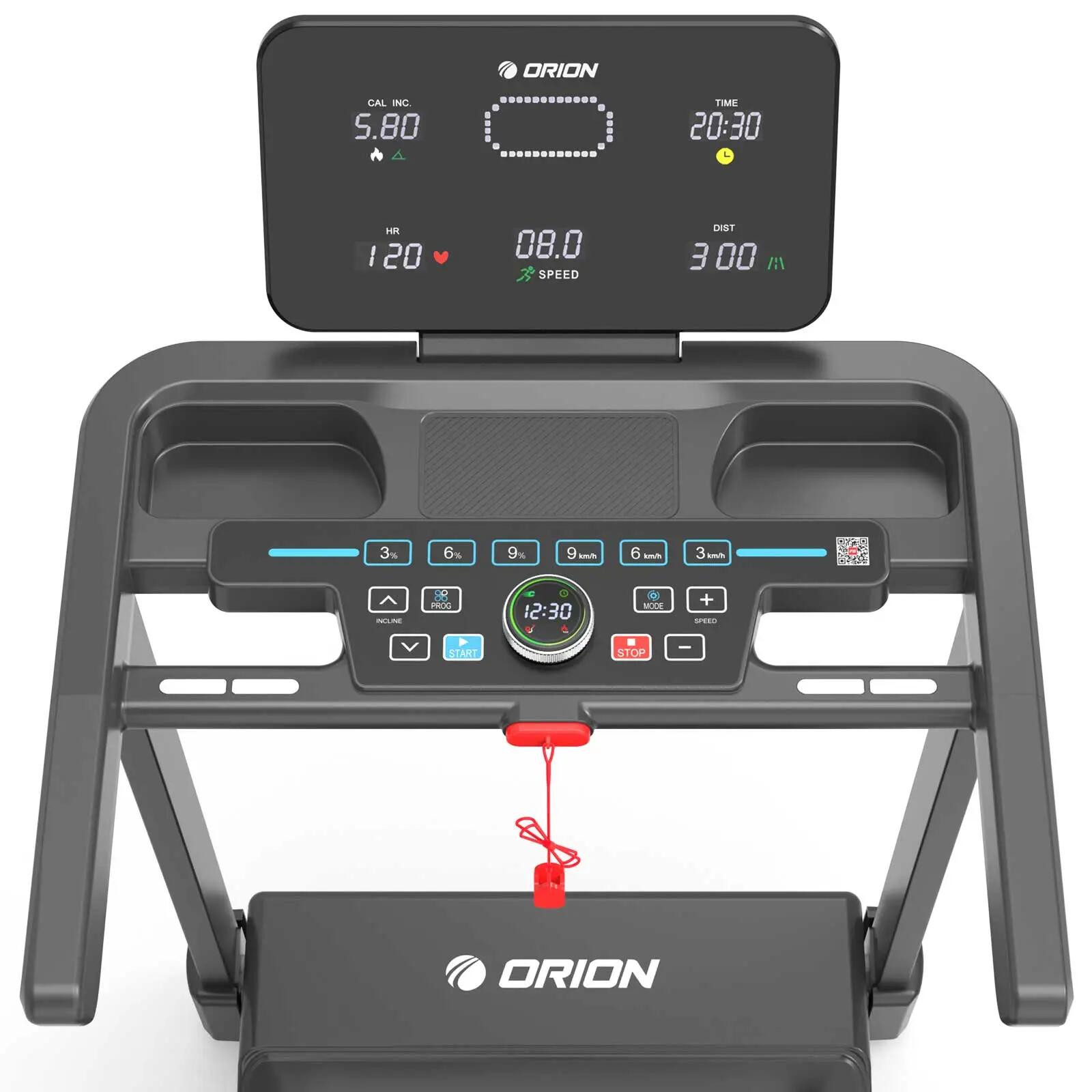 Orion Sprint N200 elektromos futópad, 2,5 LE, 14 km/h, 15 fokozatú dőlésszög 6/10