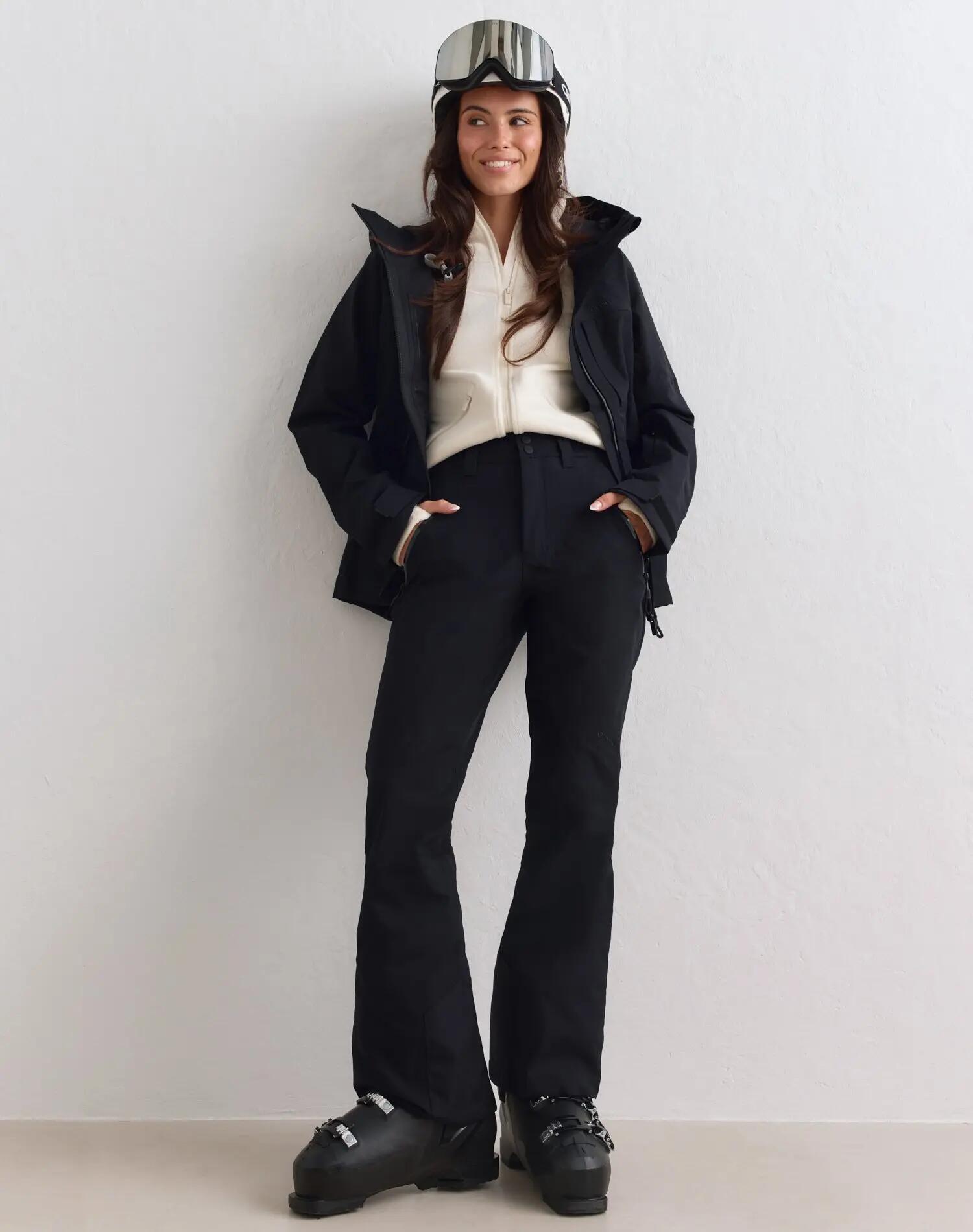 Women's Ski Pants Three-Layer Regular Fit 3L Sierra Black 4/5