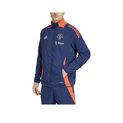 Presentatiejack adidas manchester united tiro 24 blauw/oranje