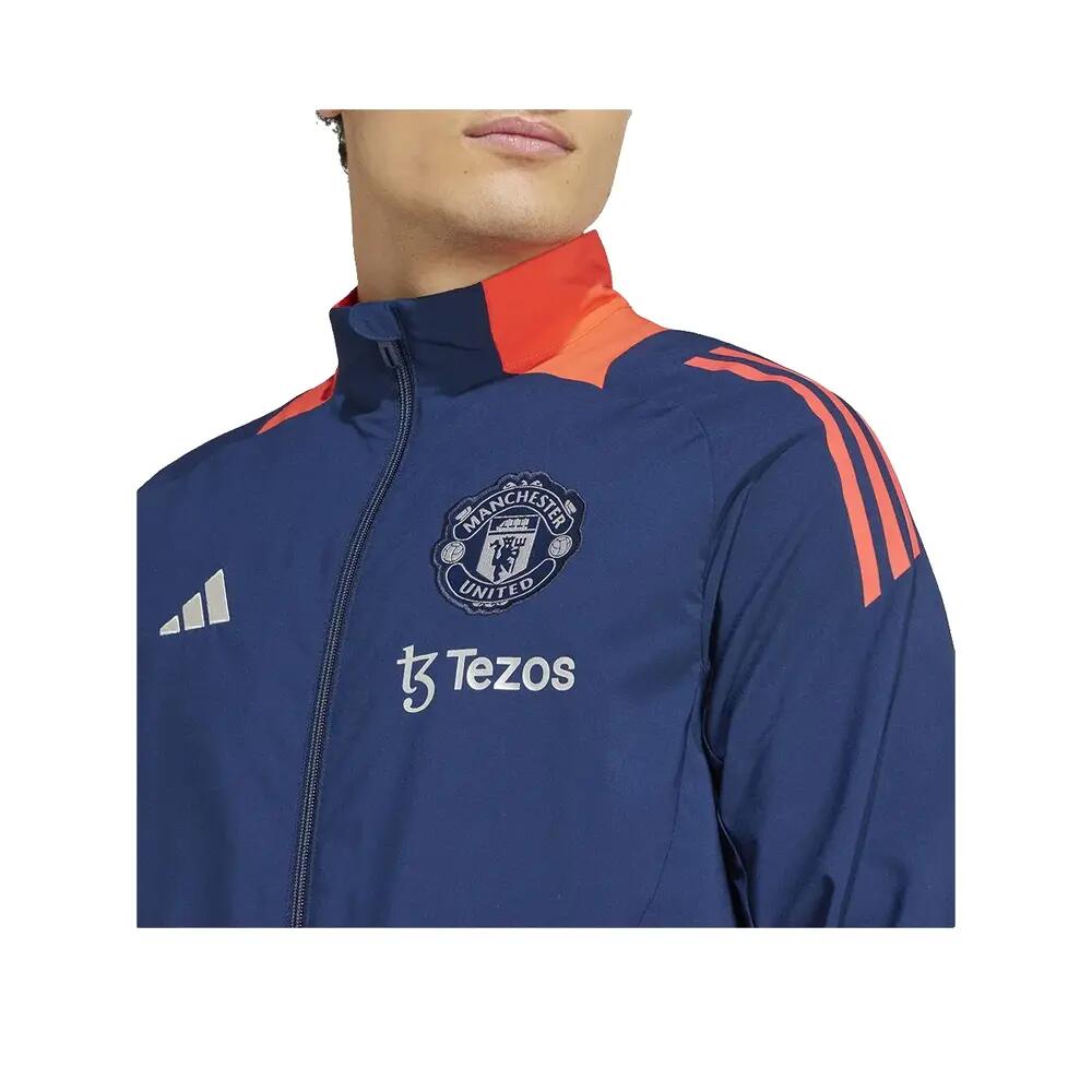 Presentatiejack adidas Manchester United Tiro 24 Blauw/Oranje 5/6