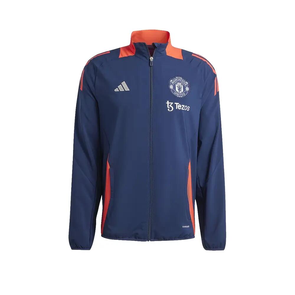 Presentatiejack adidas Manchester United Tiro 24 Blauw/Oranje 3/6