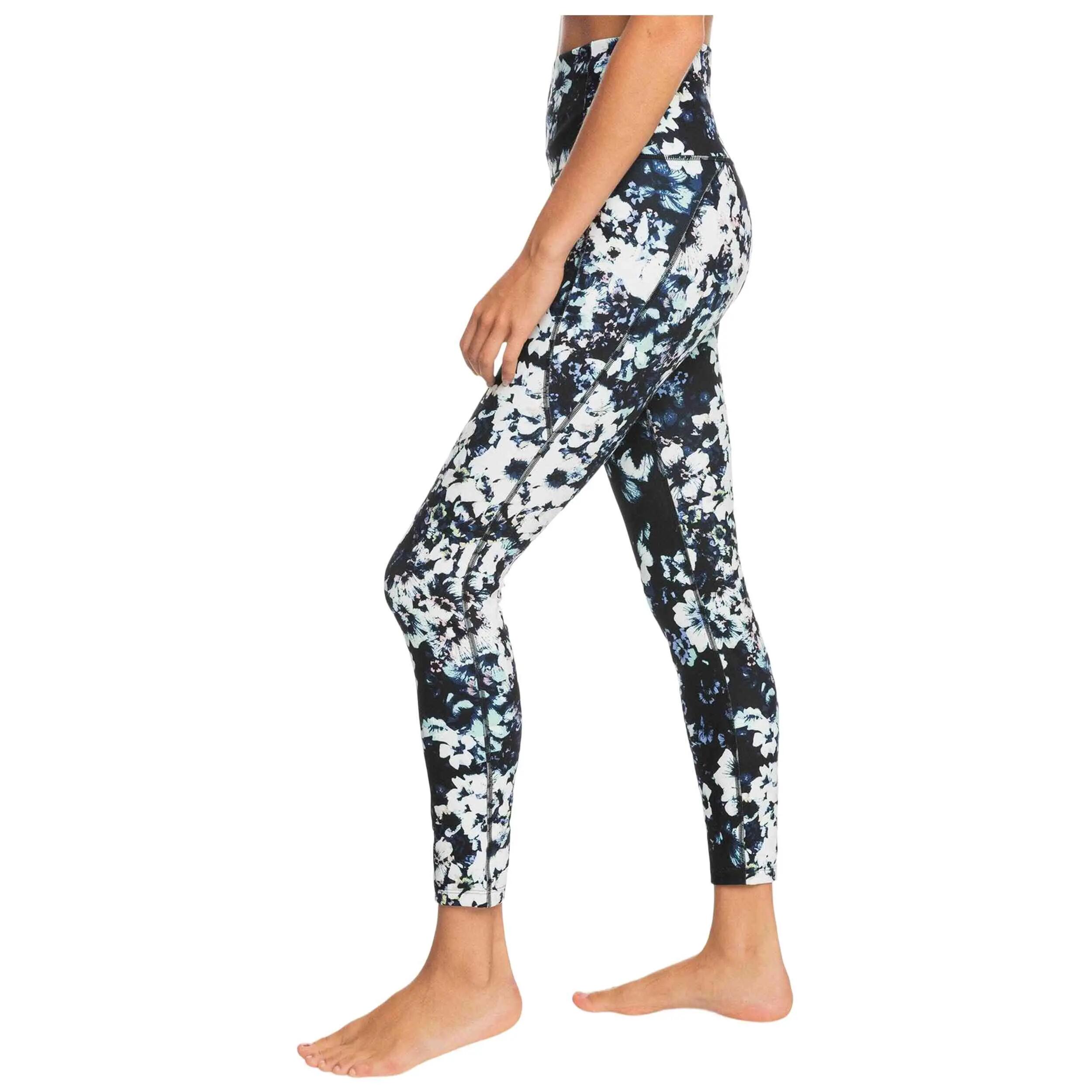 Leggings Roxy modelo Sublime Sunshine "Black Floral" para mulheres 5/5