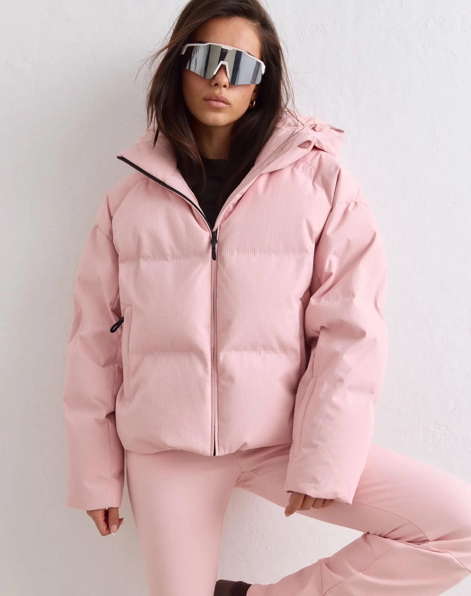 Dames ski-jas gewatteerd met dons geïsoleerd vulkracht 700 Cortina roze 5/6