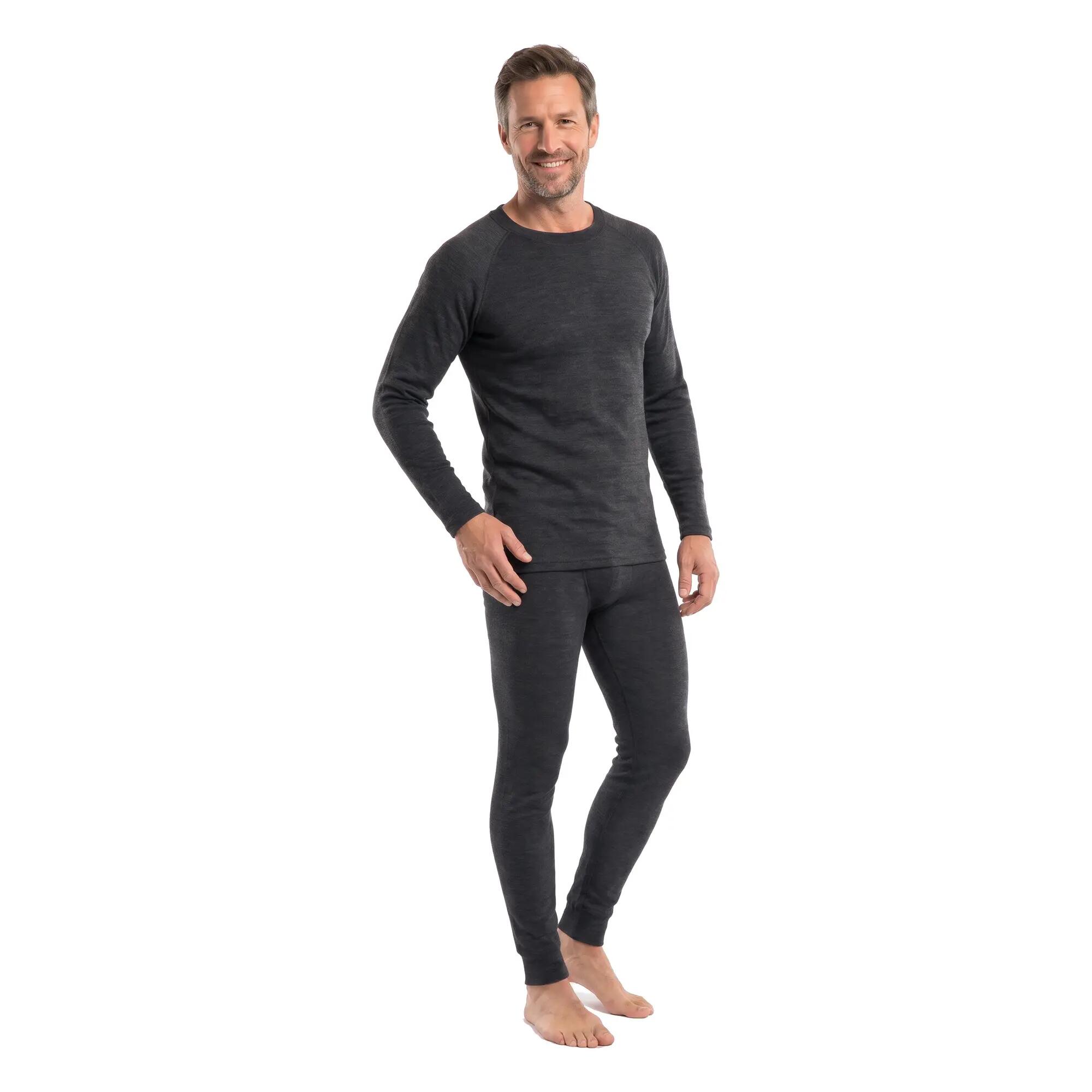 Herren Ski Unterwäsche Set Langarm Unterhemd und lange Unterhose leicht M-XXL 2/5