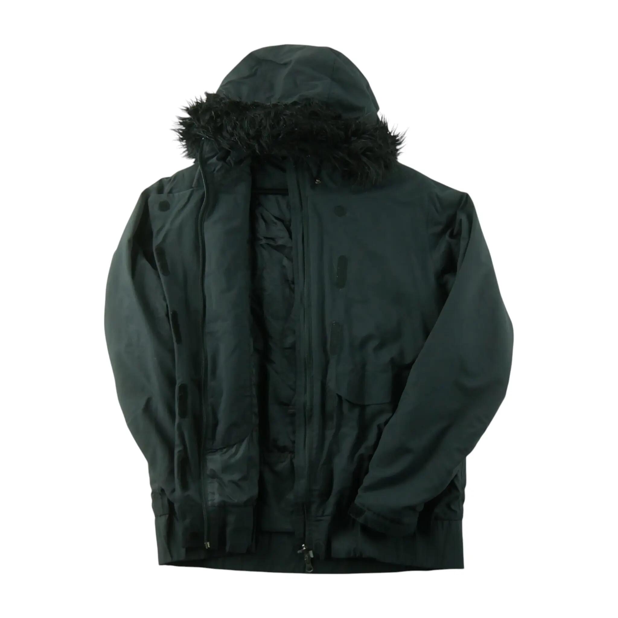 Dámská parka rovného střihu černá 3/8