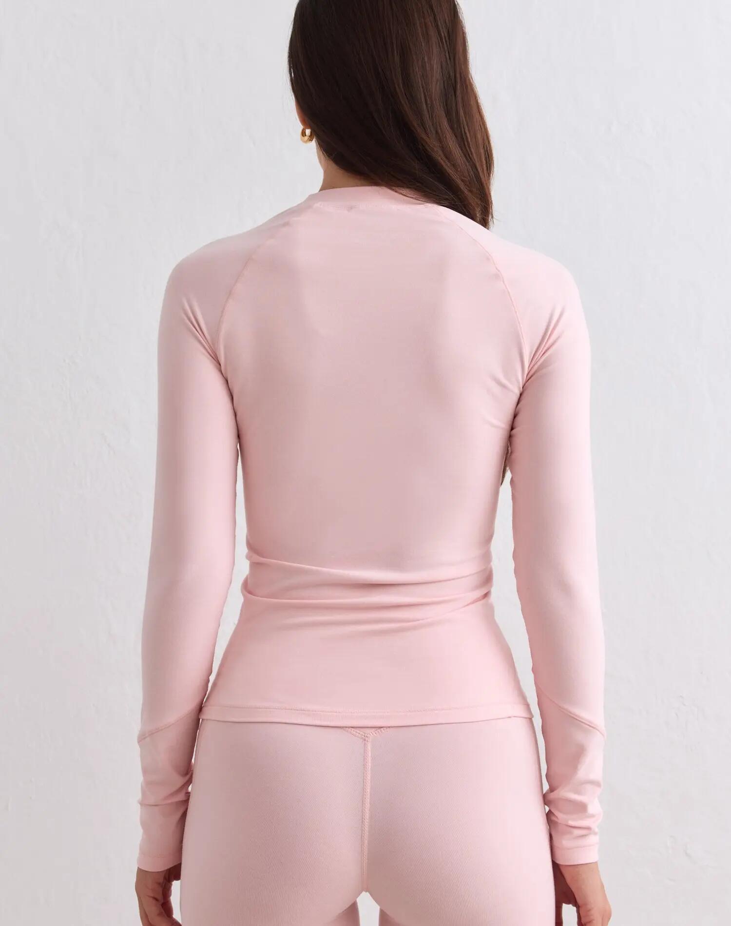 Damski top odprowadzający wilgoć, 4‑kierunkowo elastyczny Baselayer różowy 2/7
