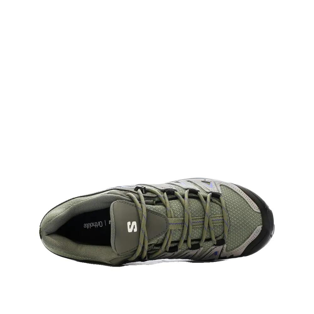 Calçado de caminhada Salomon X Ultra Pioneer Aero Cinza/Verde 5/8