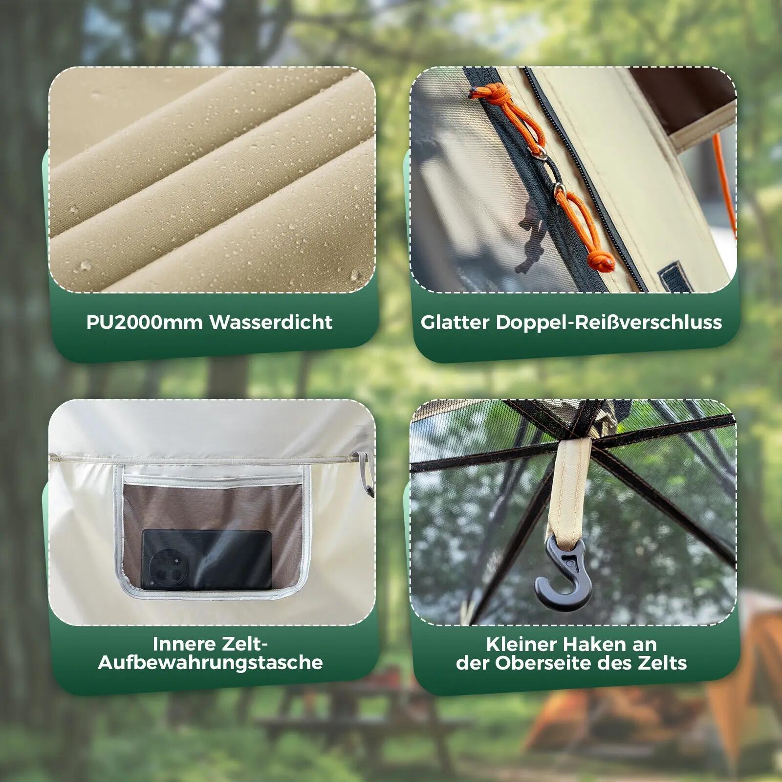 Tente de camping Qunature 2 personnes pop-up dôme étanche 5/11