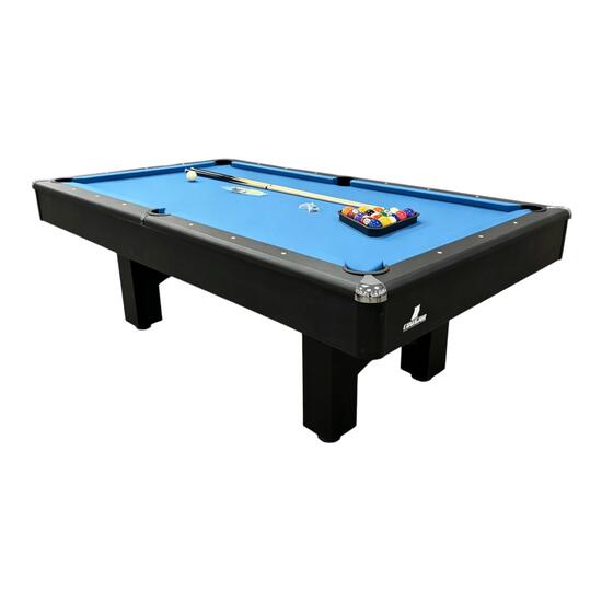 Billardtisch, 7 ft, inklusive Zubehör, schwarz/blau