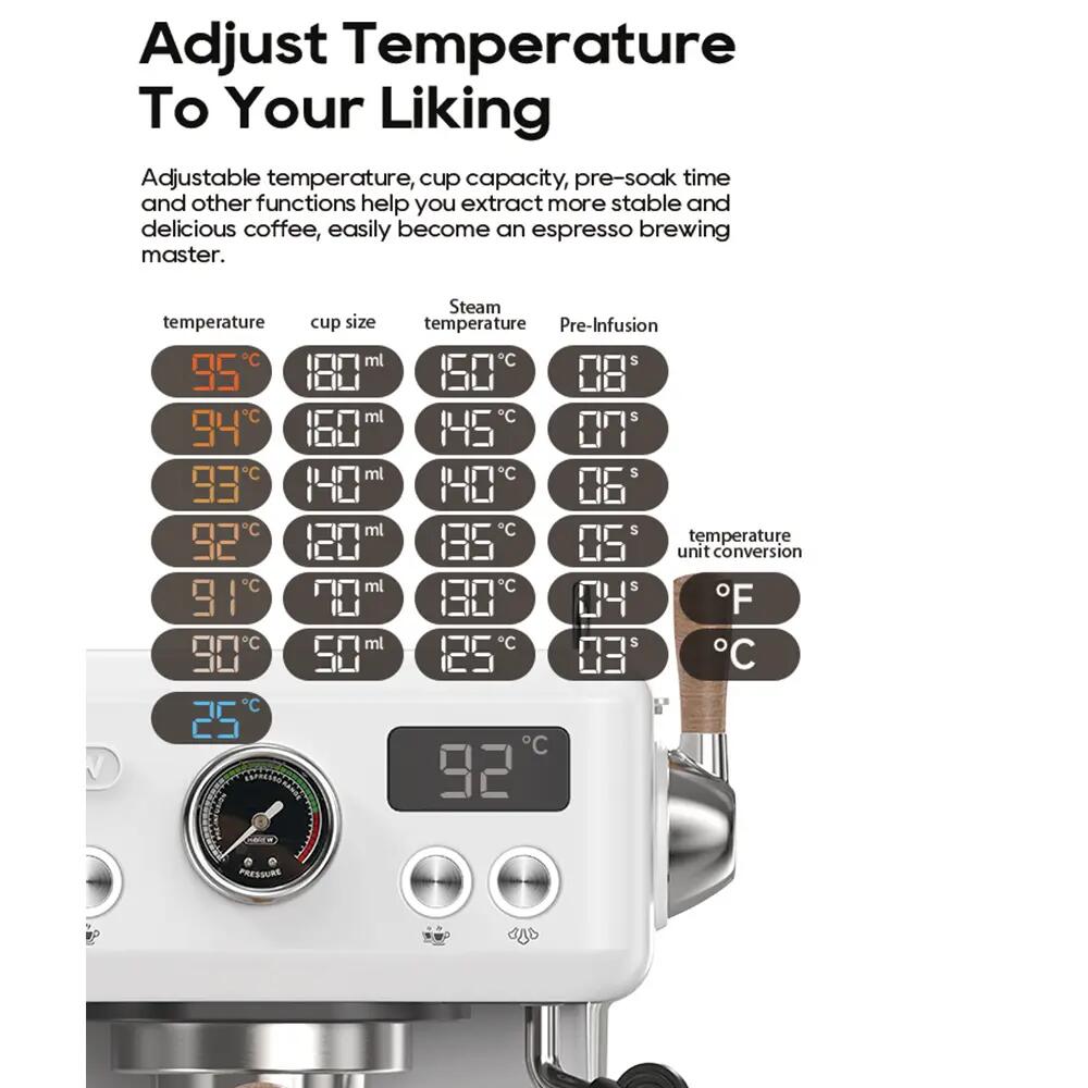Hibrew H10 Plus poloautomatický espresso kávovar, 20 barov 3/11