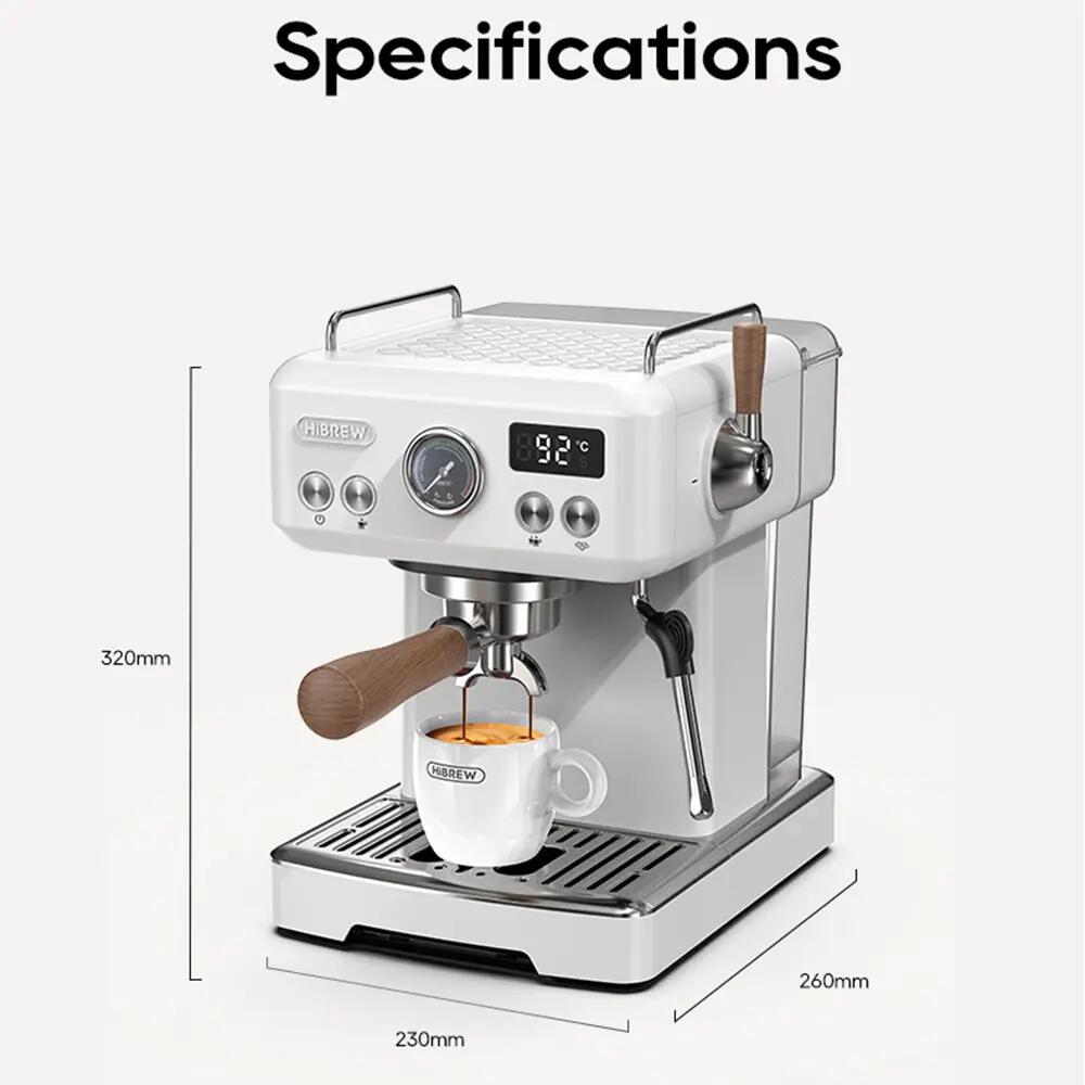 Hibrew H10 Plus poloautomatický espresso kávovar, 20 barov 11/11