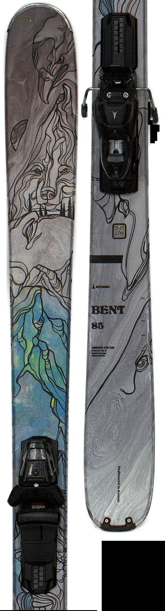 2ND LIFE - Lyže Atomic Bent 85 Freeride 175cm, Dobrý stav 3/5