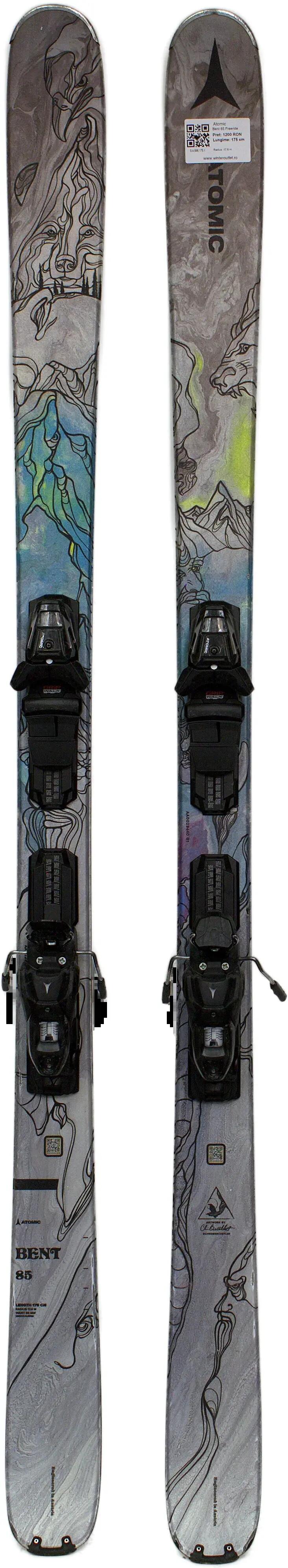 2ND LIFE - Lyže Atomic Bent 85 Freeride 175cm, Dobrý stav 2/5